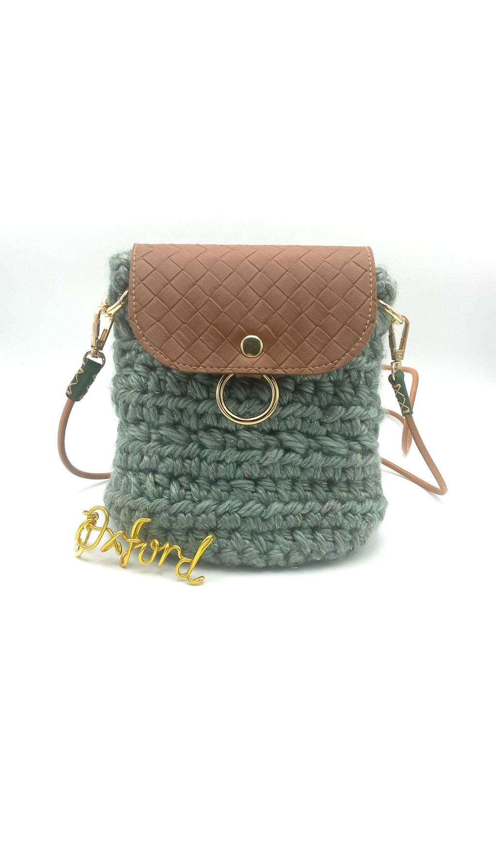 Mini sac Oxford en crochet kaki