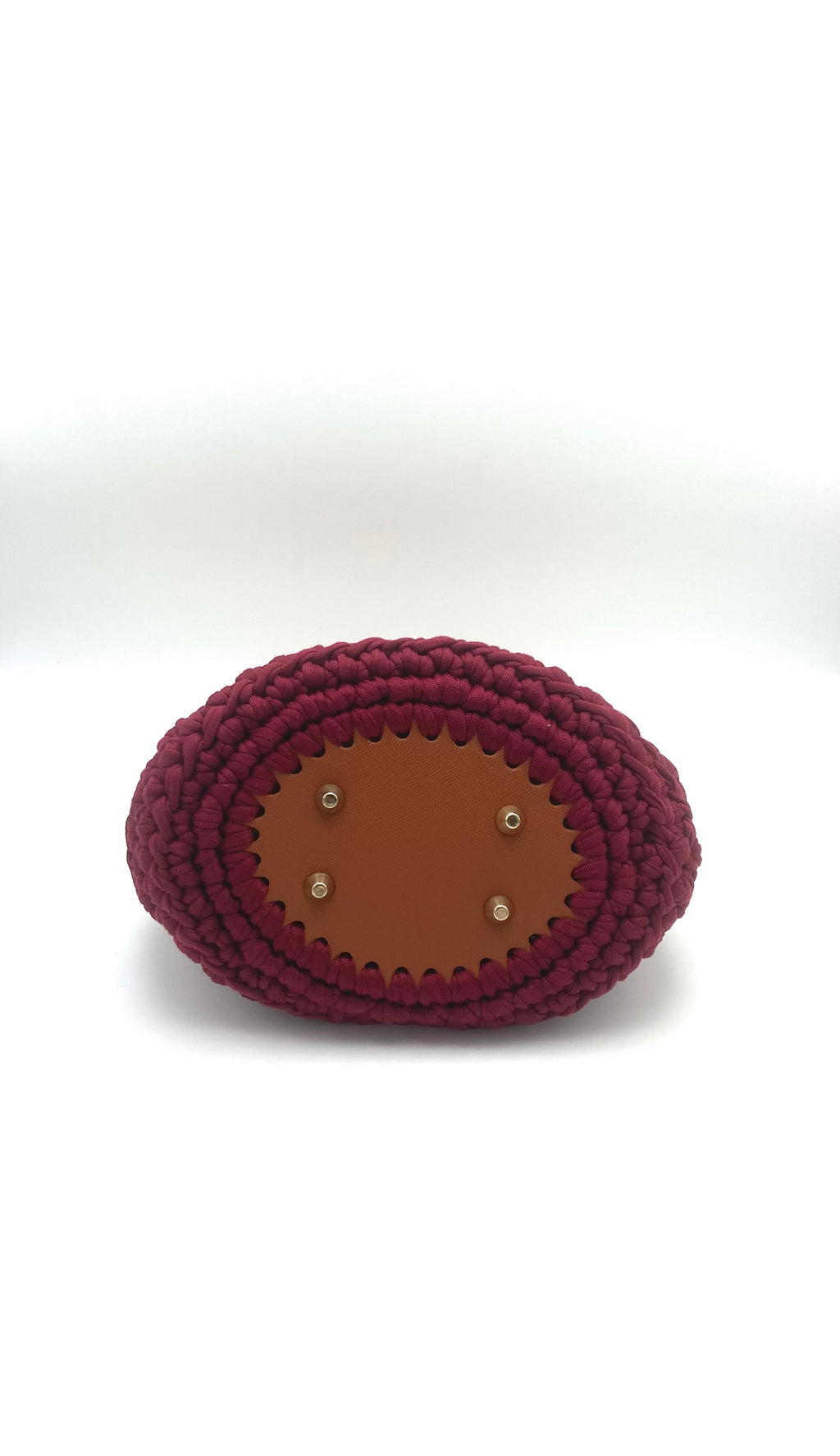 Sac Oxford en crochet bordeaux