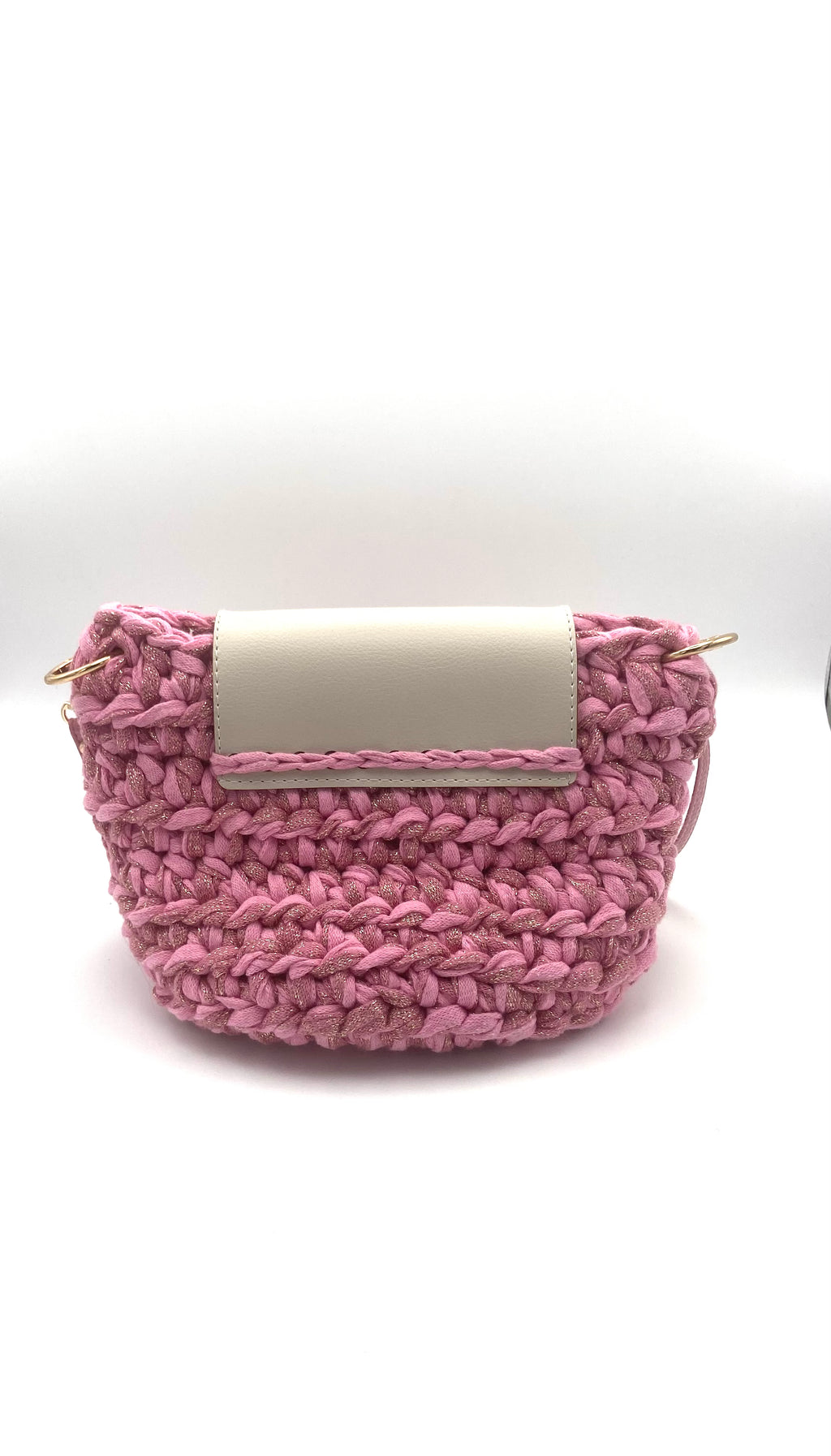Sac Oxford en crochet rose