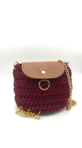 Sac Oxford en crochet bordeaux