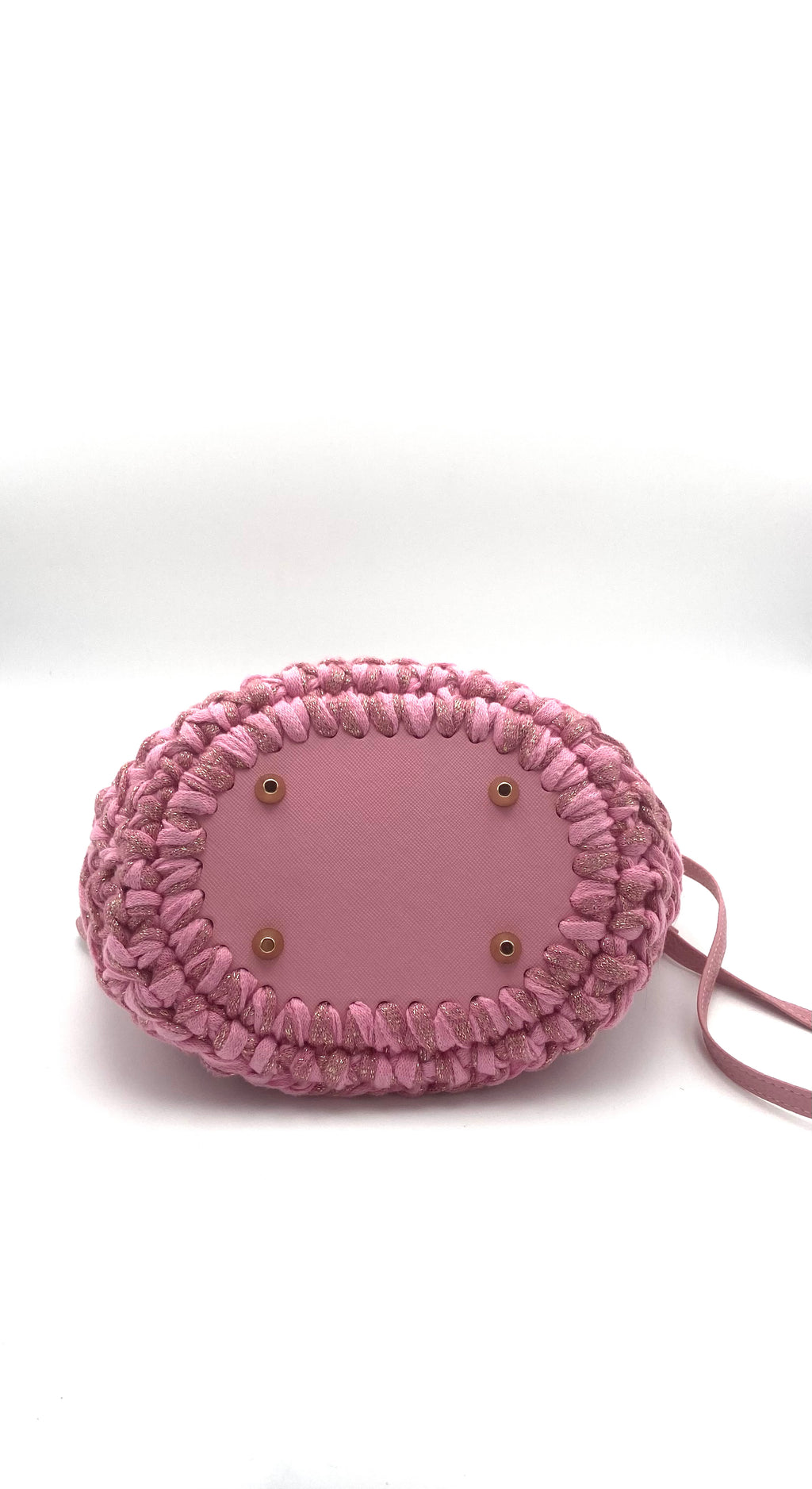 Sac Oxford en crochet rose