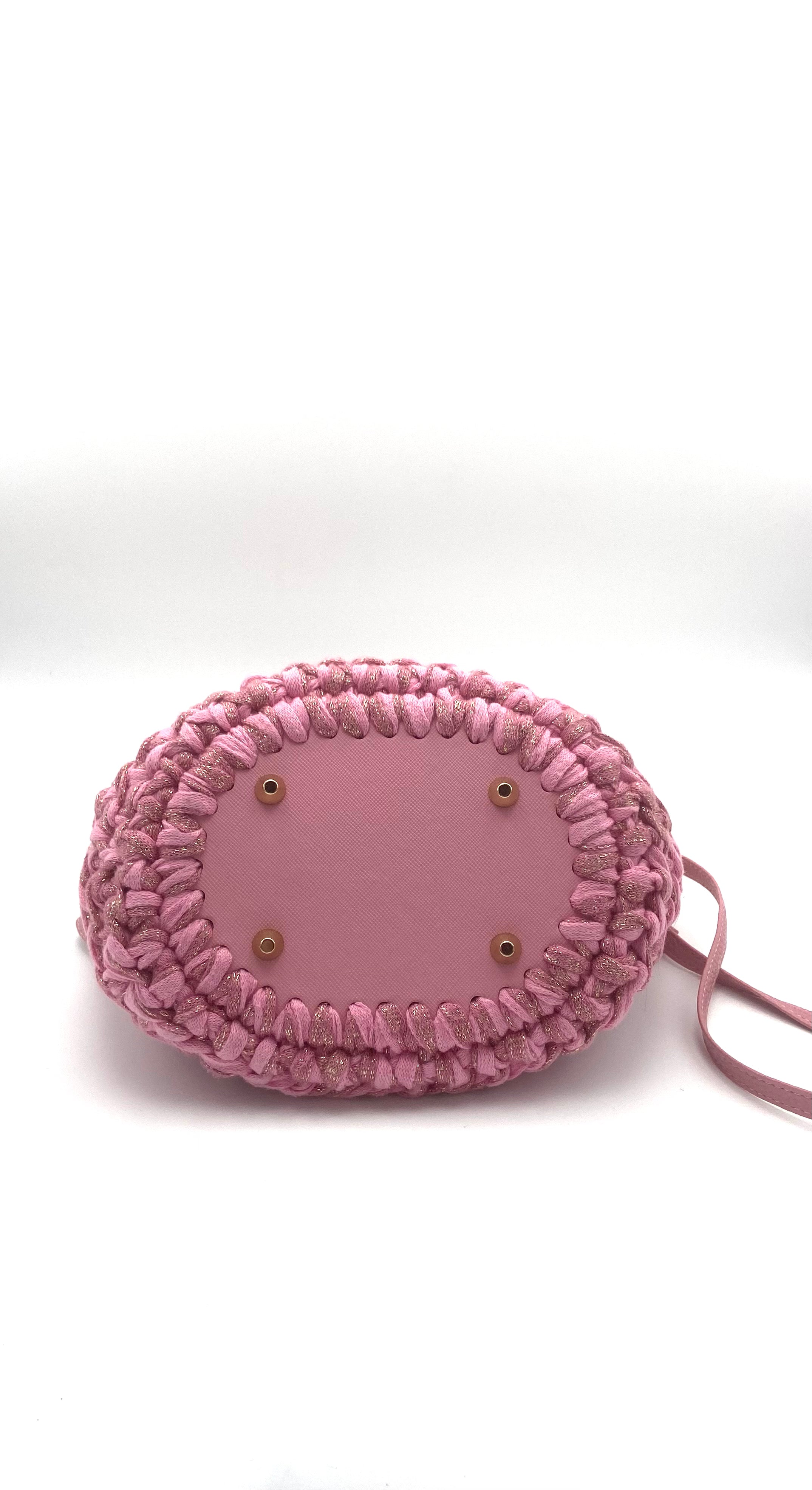 Sac Oxford en crochet rose