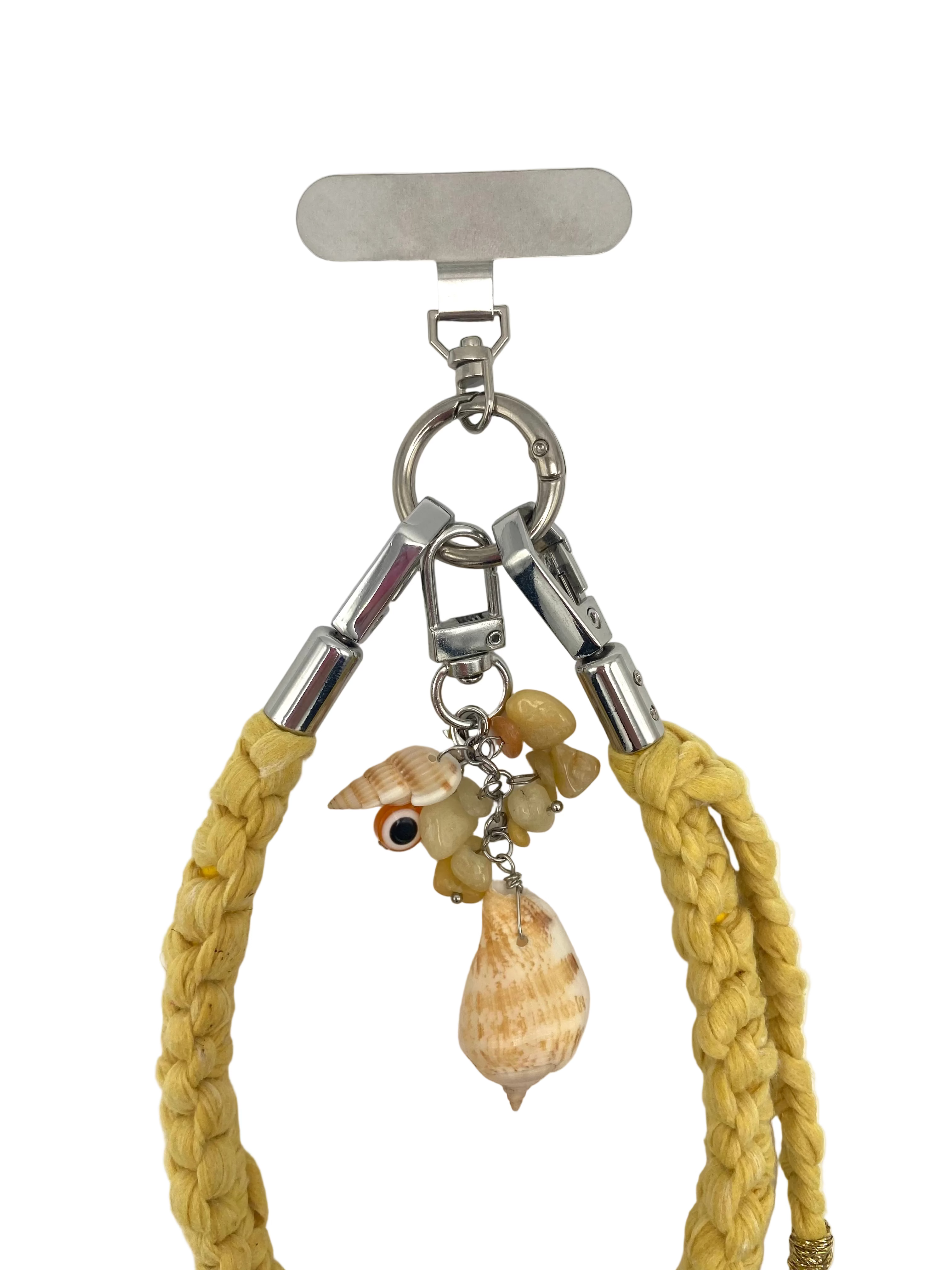 Grigri en macramé Tokyo jaune