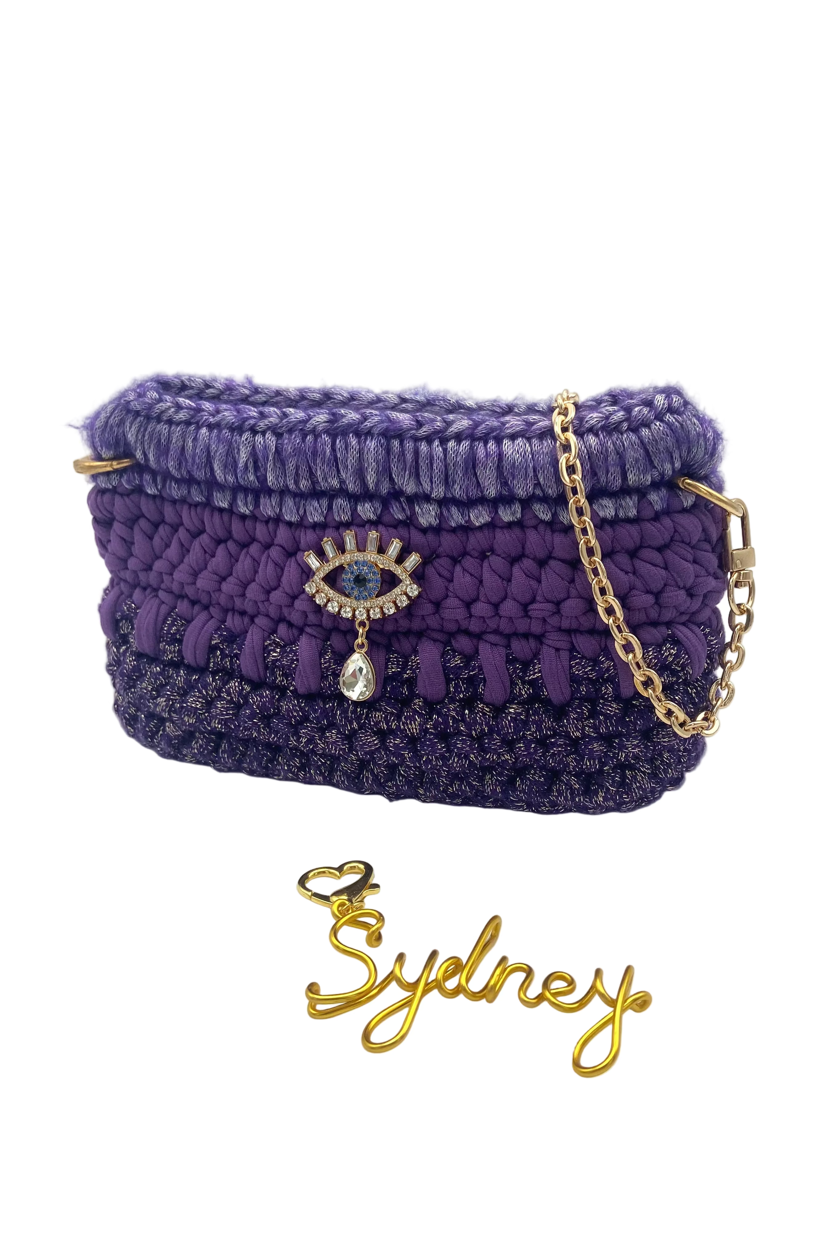 Sac Sydney en crochet violet