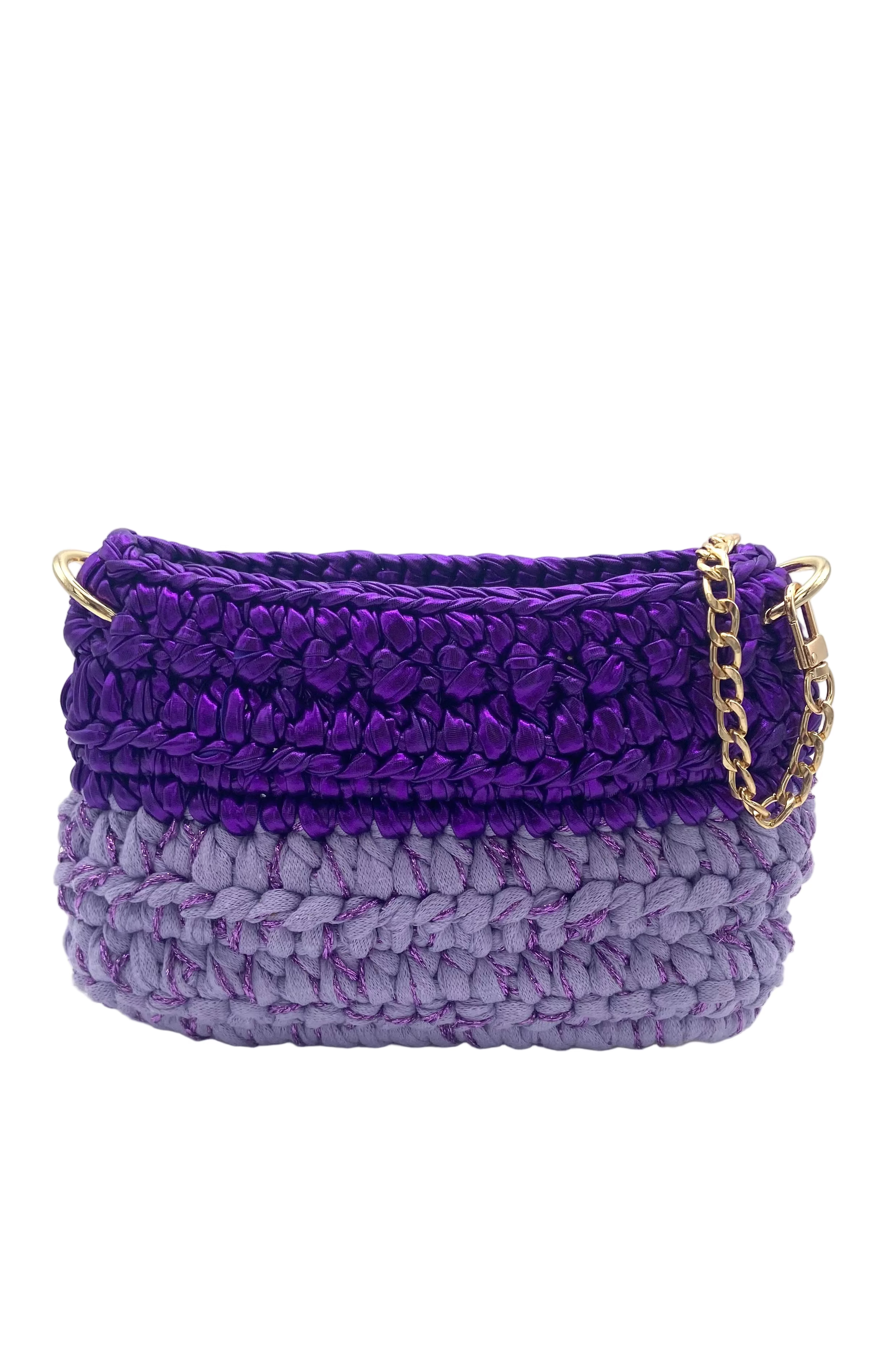 Sac Sydney en crochet violet et parme