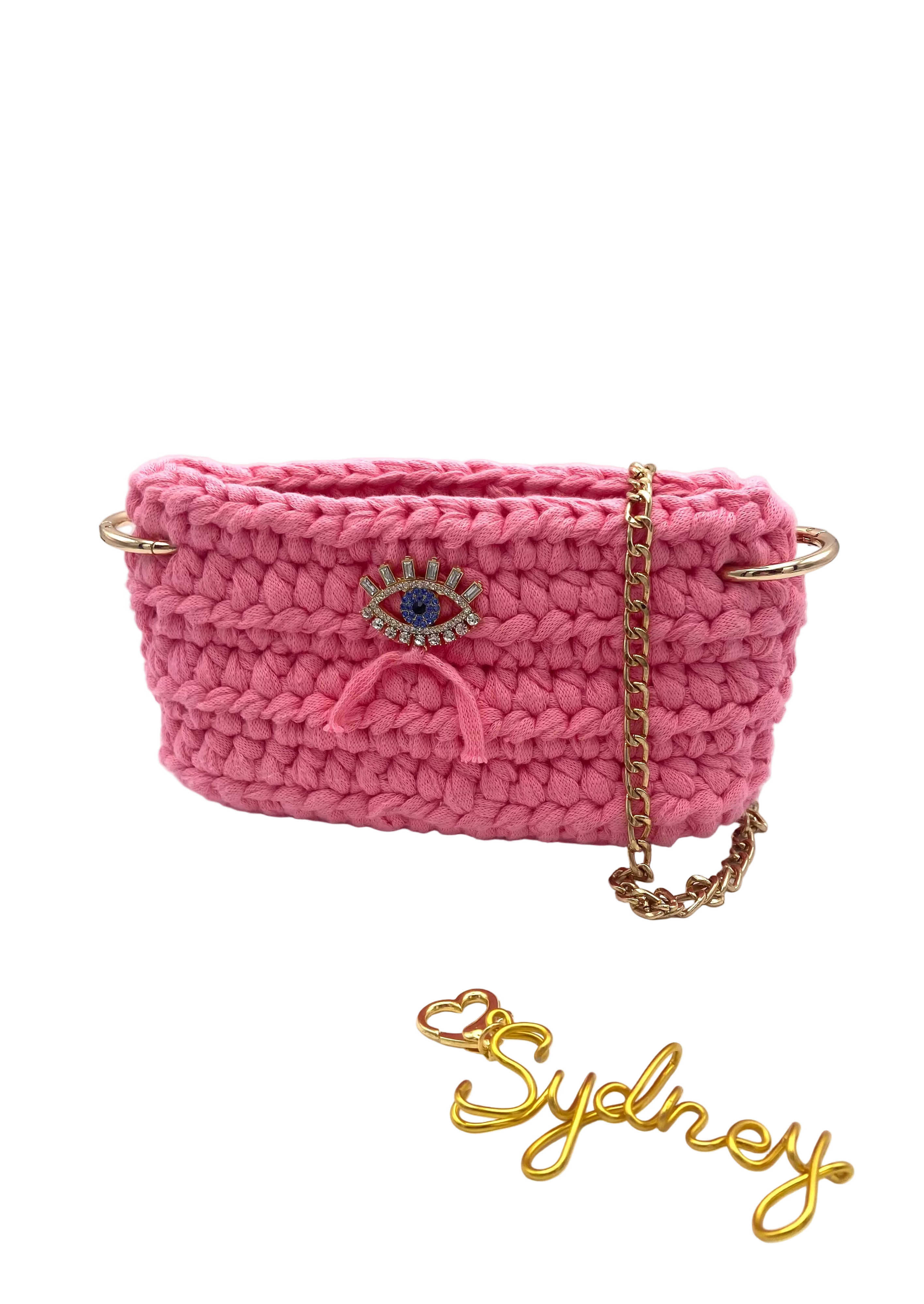 Sac Sydney en crochet rose malabar