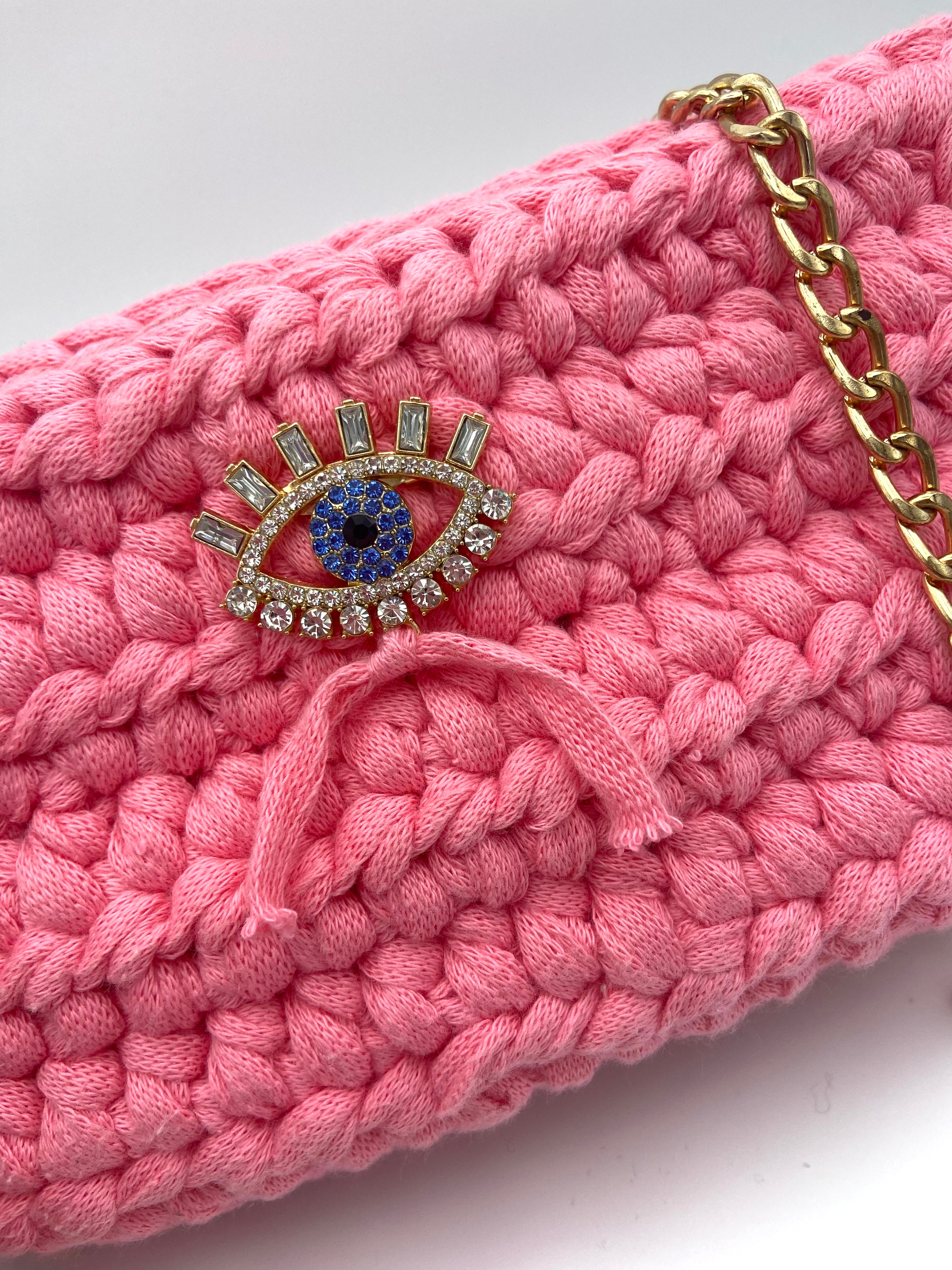 Sac Sydney en crochet rose malabar