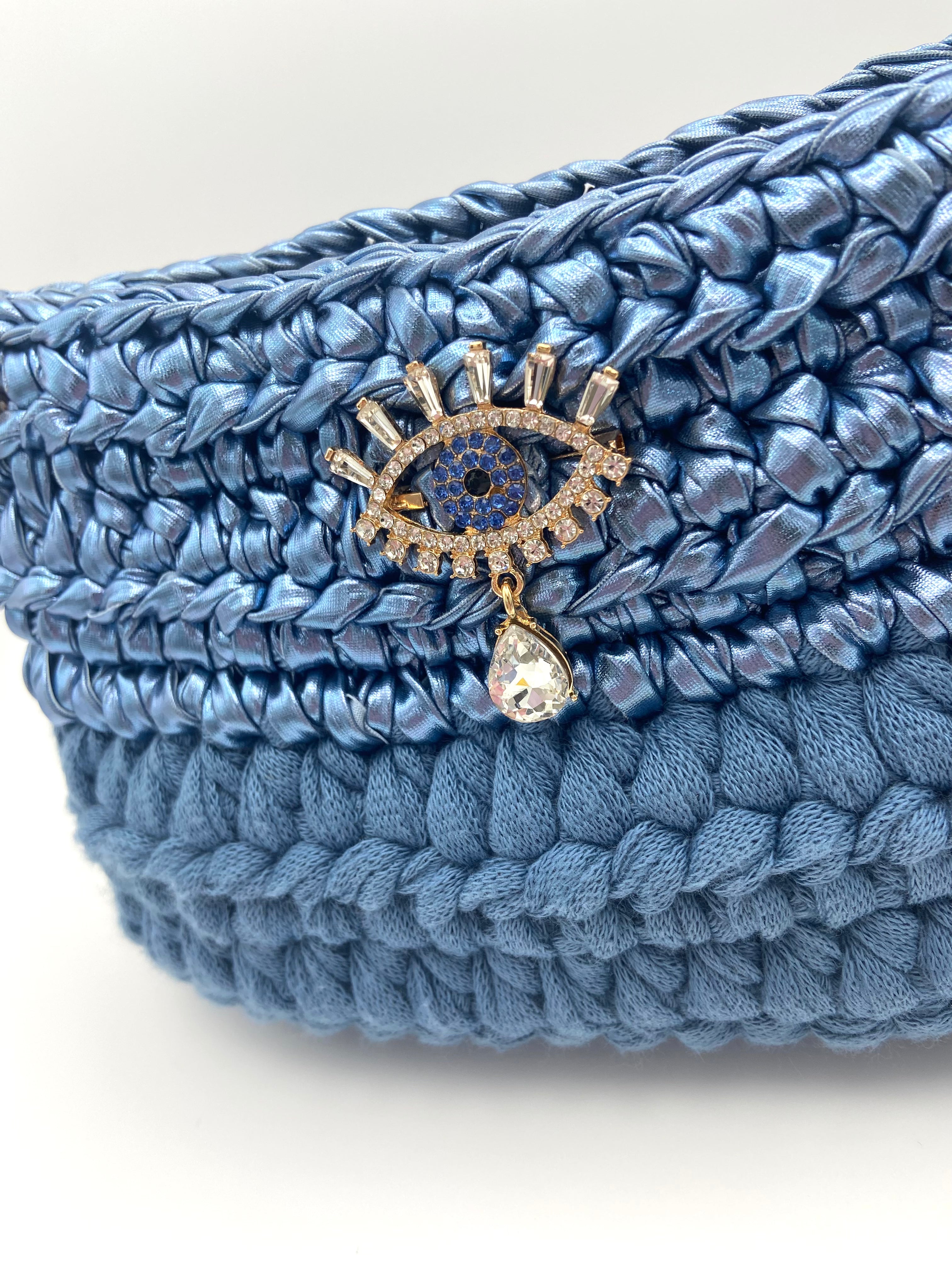 Sac Sydney en crochet bleus