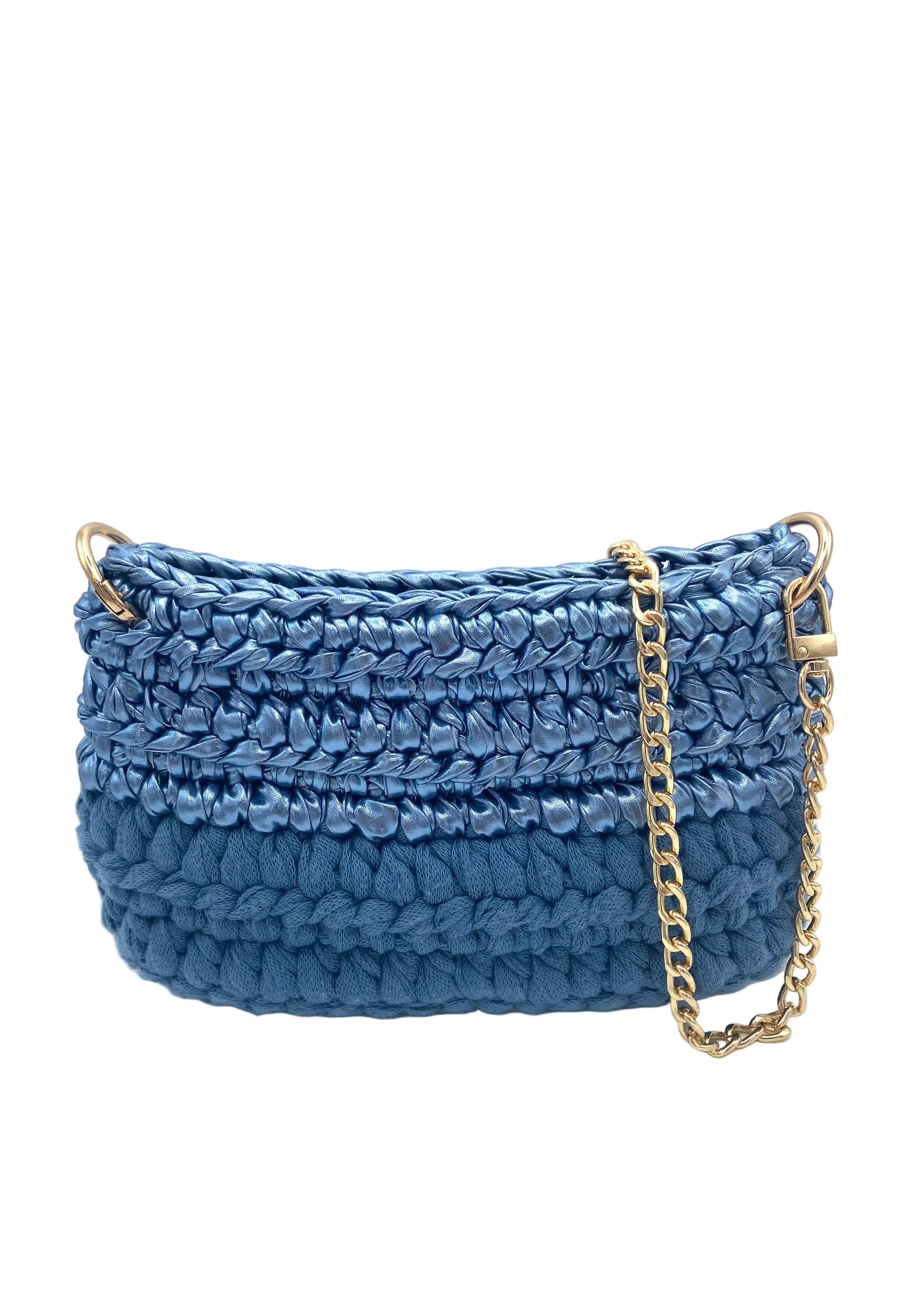 Sac Sydney en crochet bleus