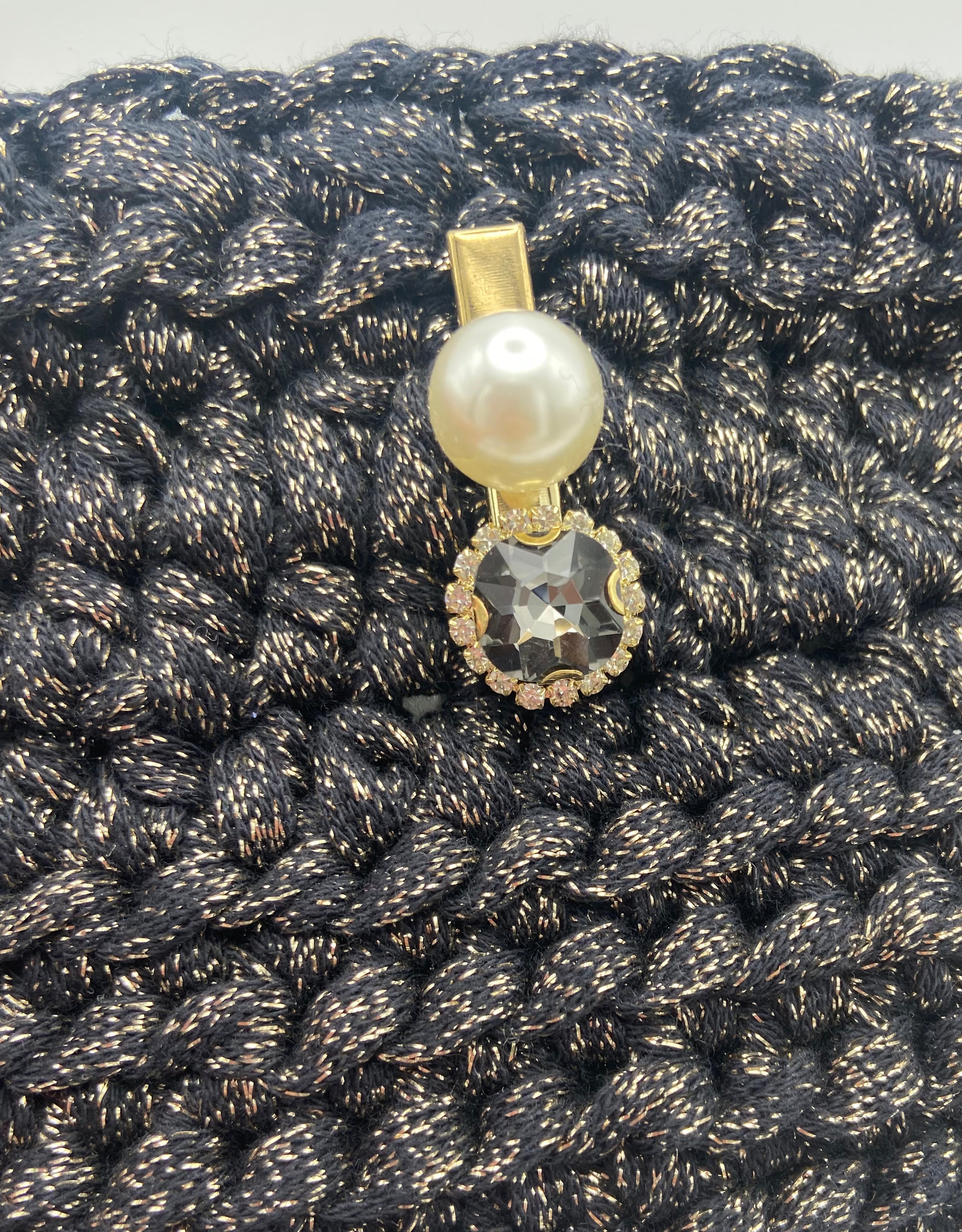 Sac Sydney en lurex noir