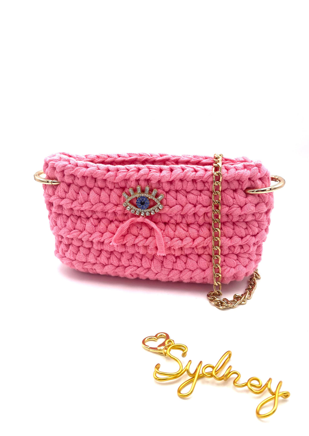 Sac Sydney en crochet rose malabar
