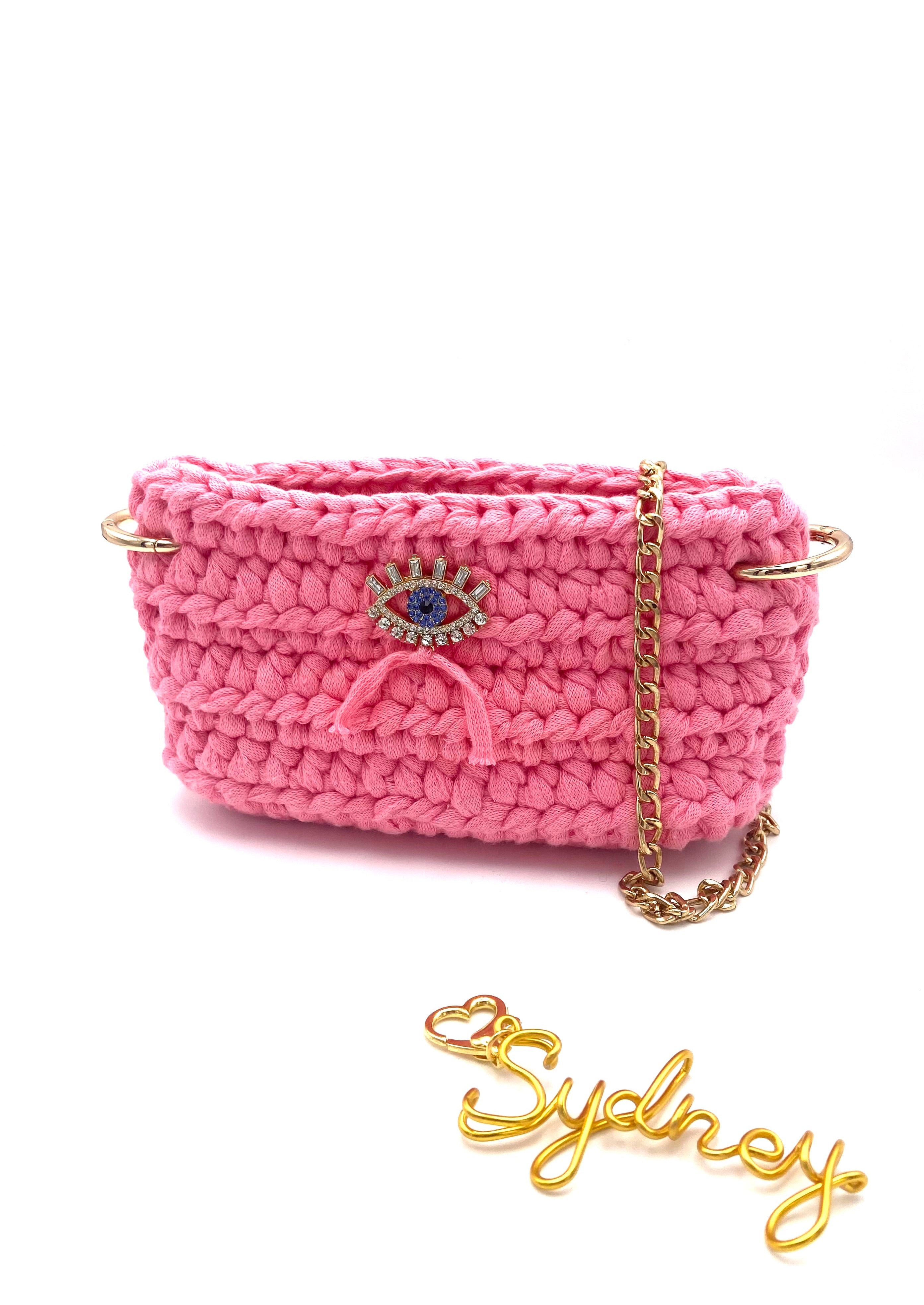 Sac Sydney en crochet rose malabar