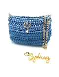 Sac Sydney en crochet bleus