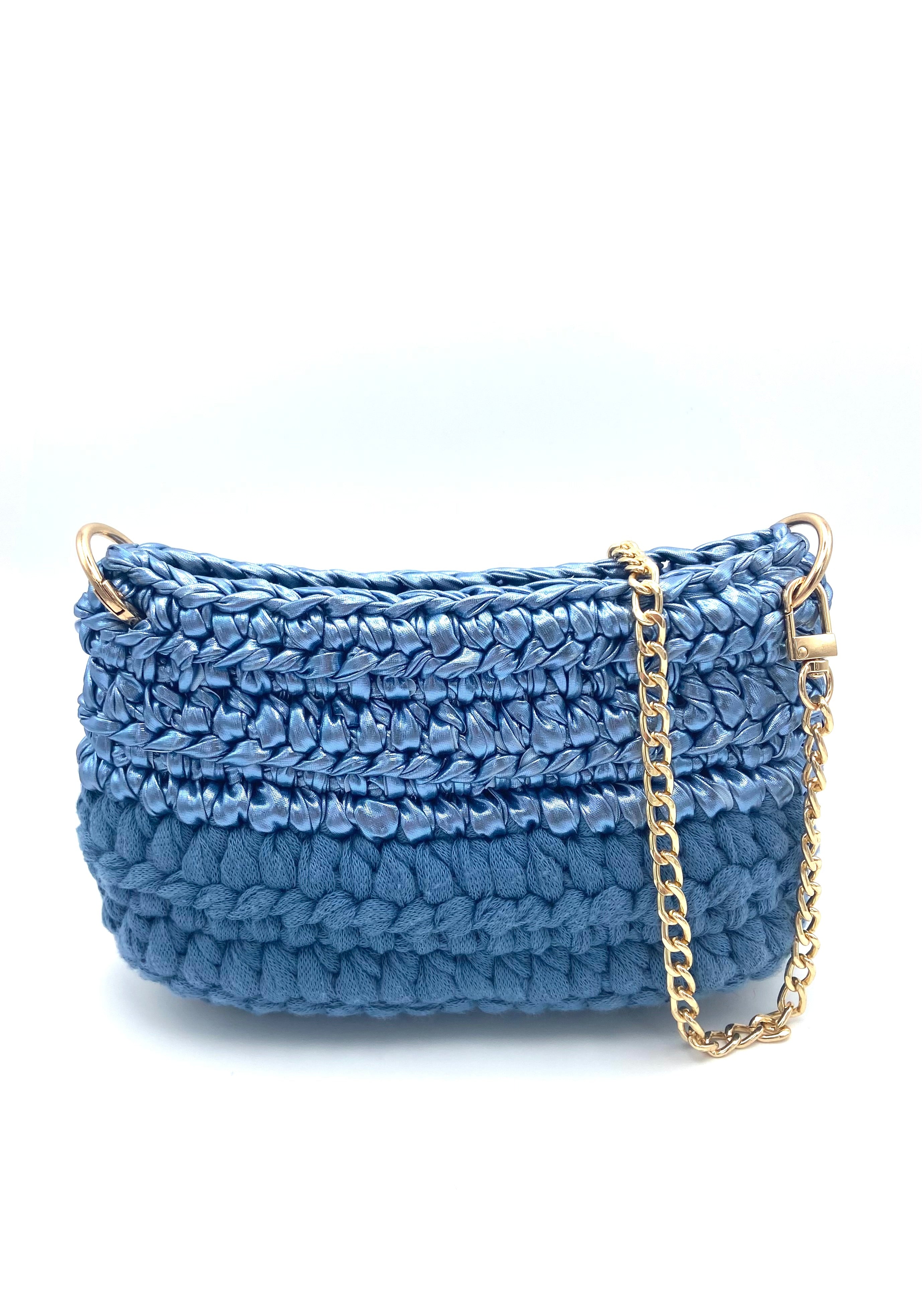 Sac Sydney en crochet bleus