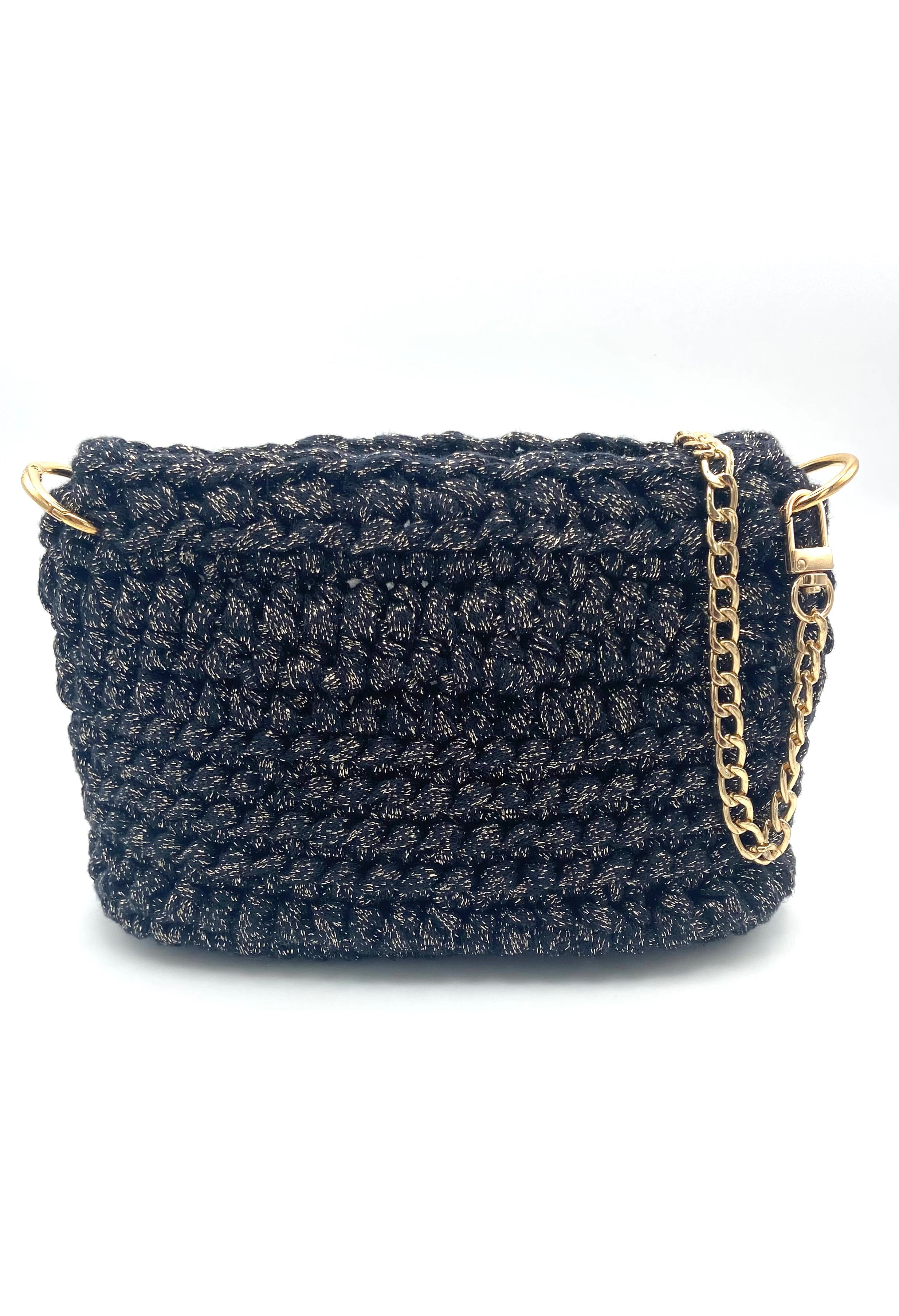 Sac Sydney en lurex noir