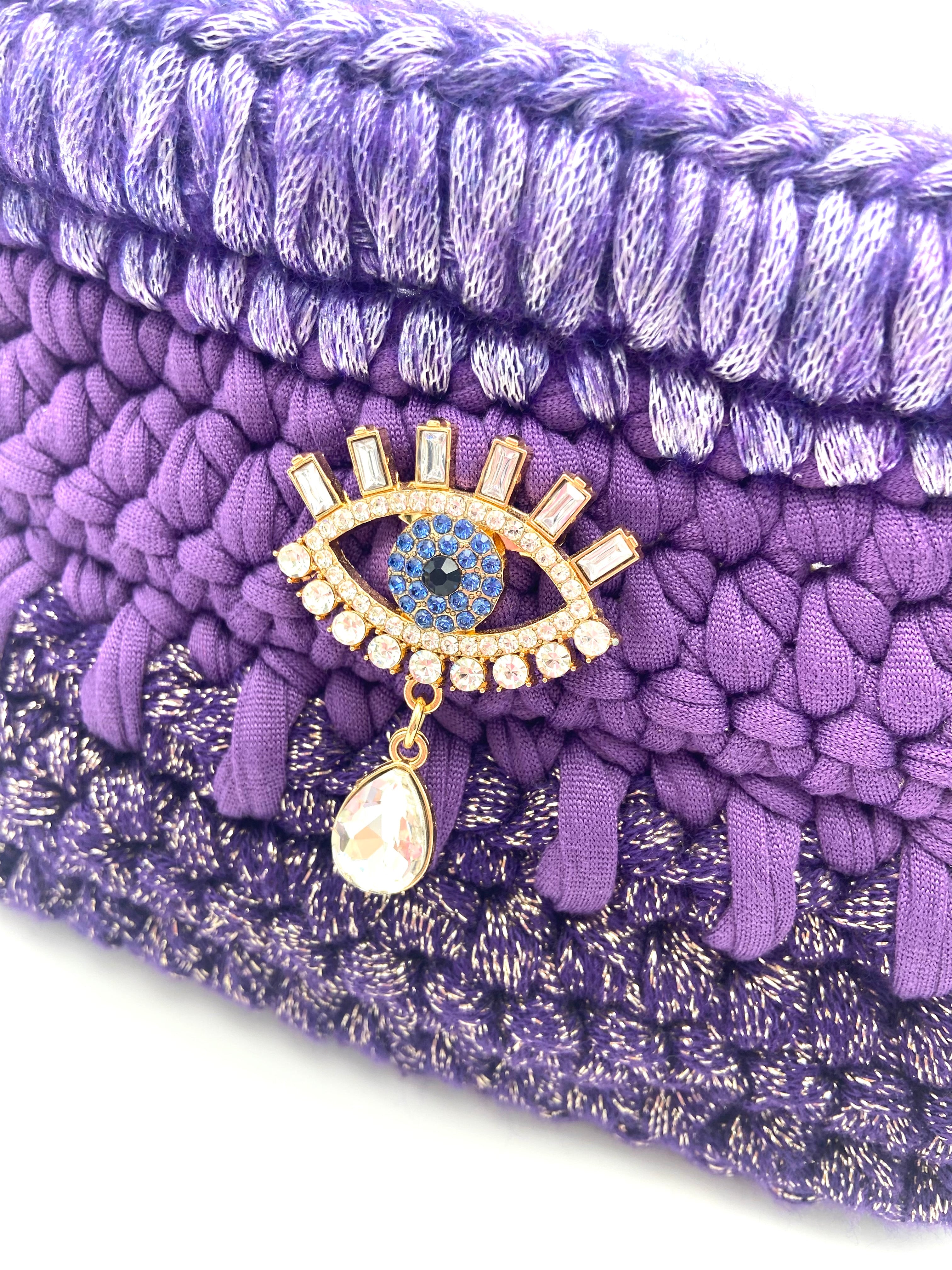 Sac Sydney en crochet violet
