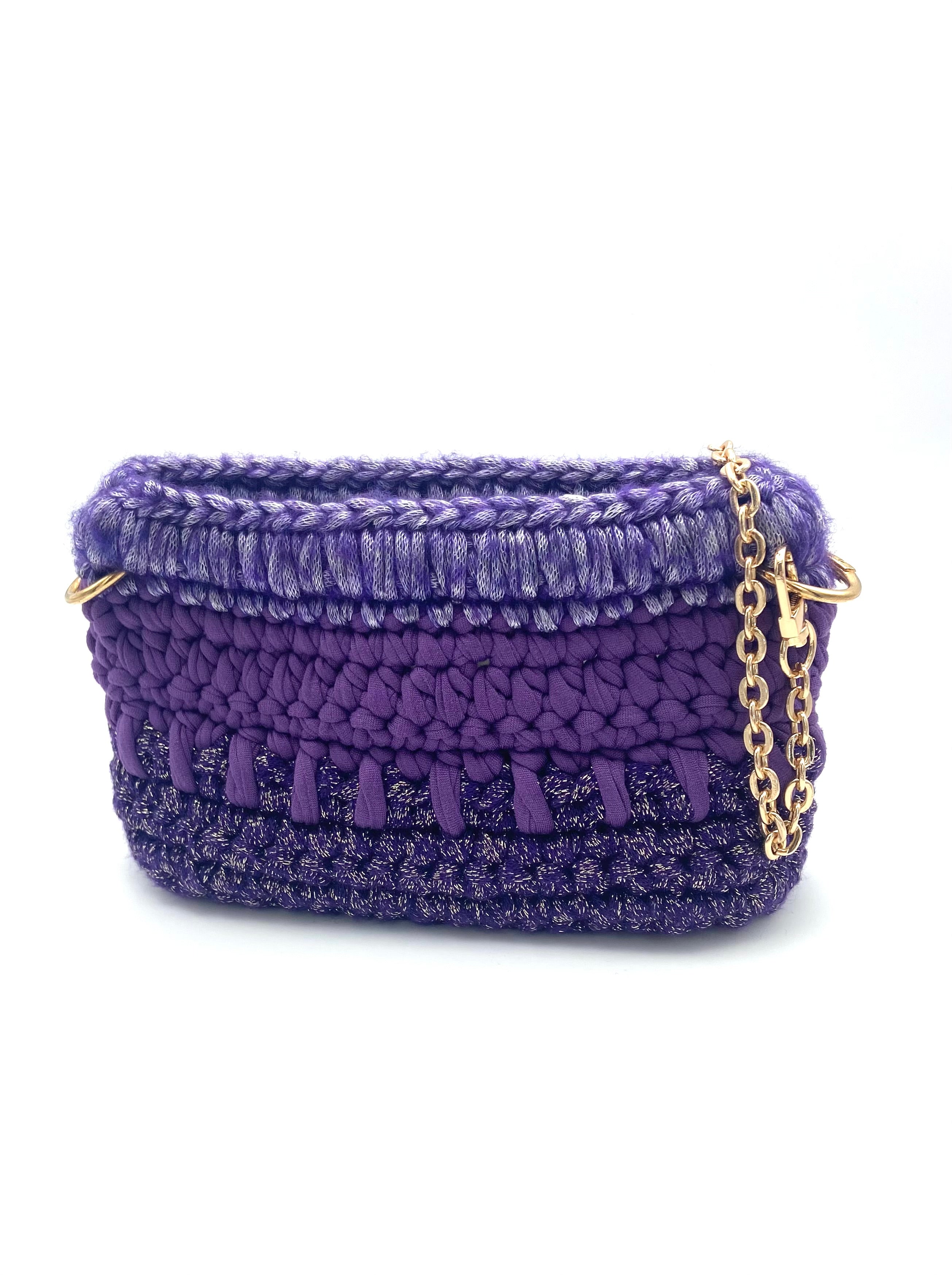 Sac Sydney en crochet violet