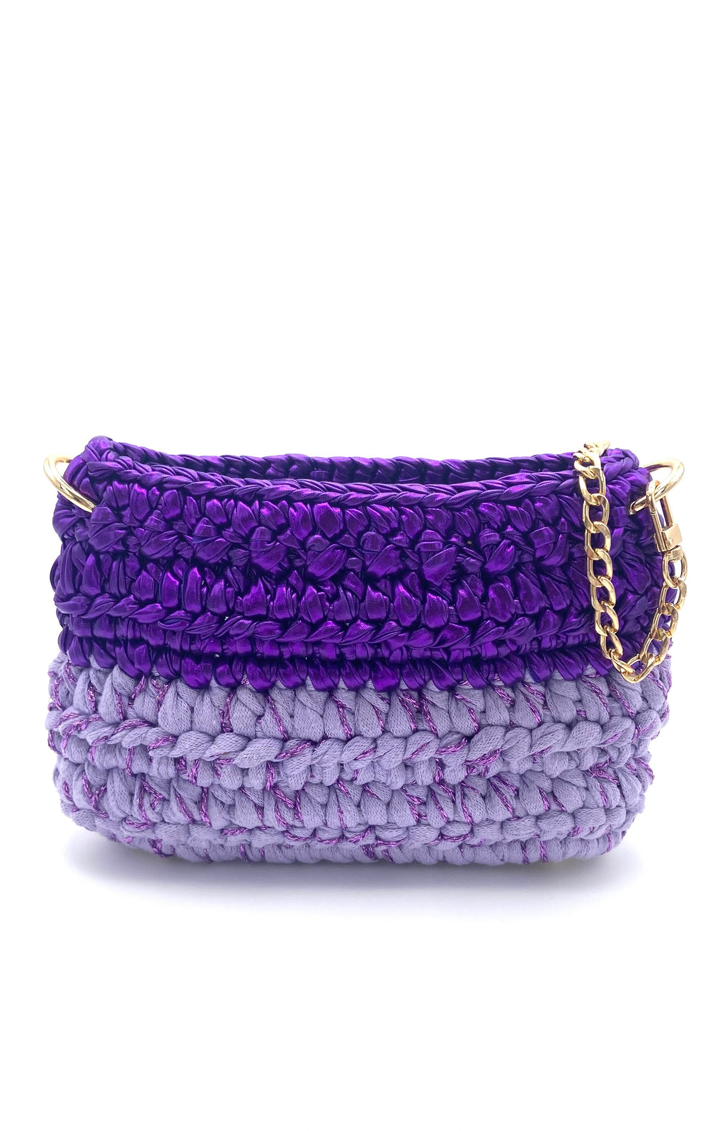 Sac Sydney en crochet violet et parme