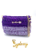 Sac Sydney en crochet violet et parme