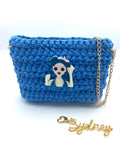 Sac Sydney en crochet bleu