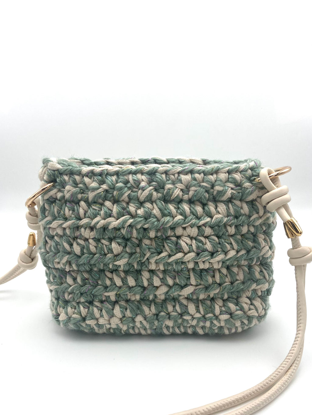 Sac Sydney en crochet kaki et crème