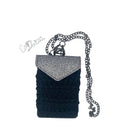 Pochette de téléphone Ibiza en crochet noir et argent