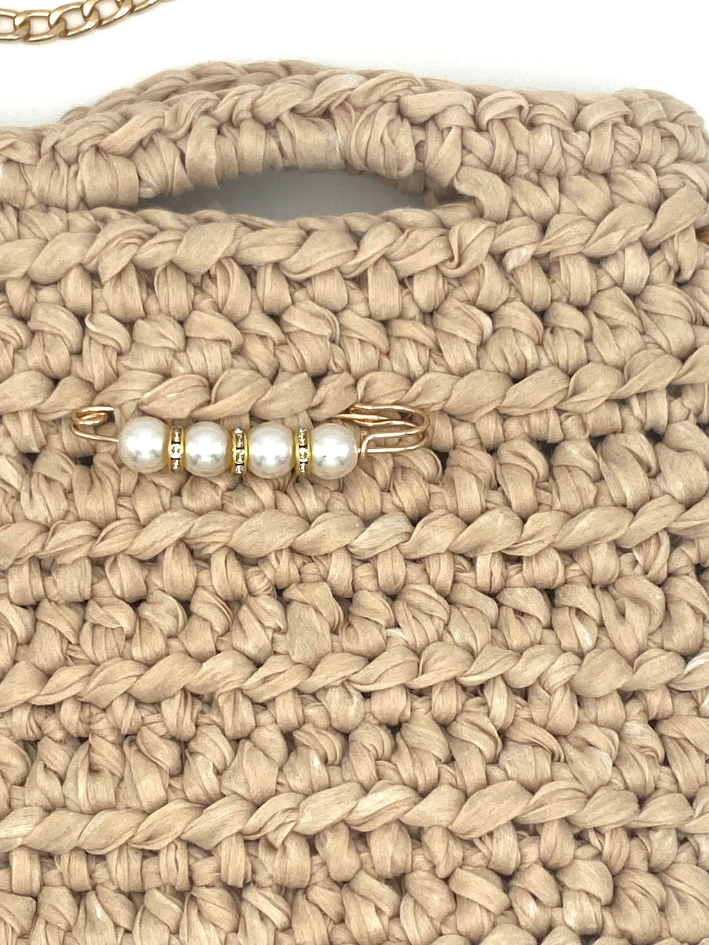 Sac Calvi en crochet beige