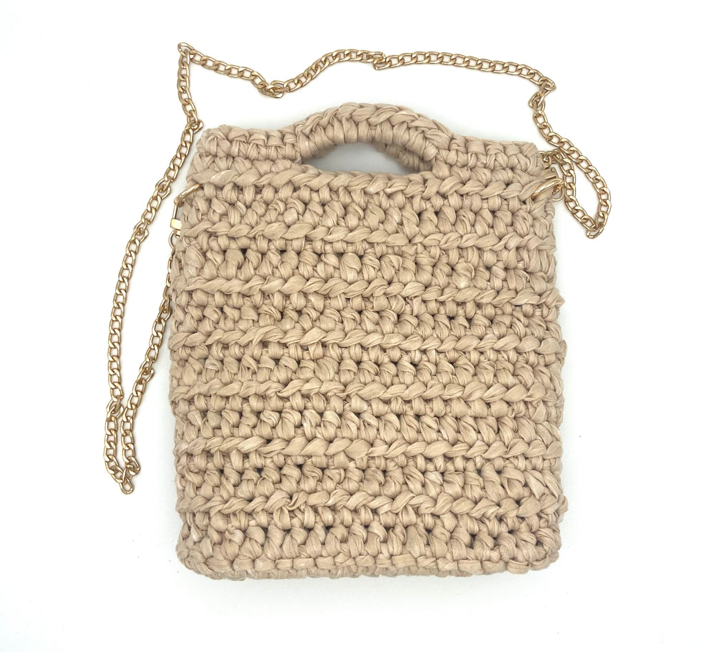 Sac Calvi en crochet beige