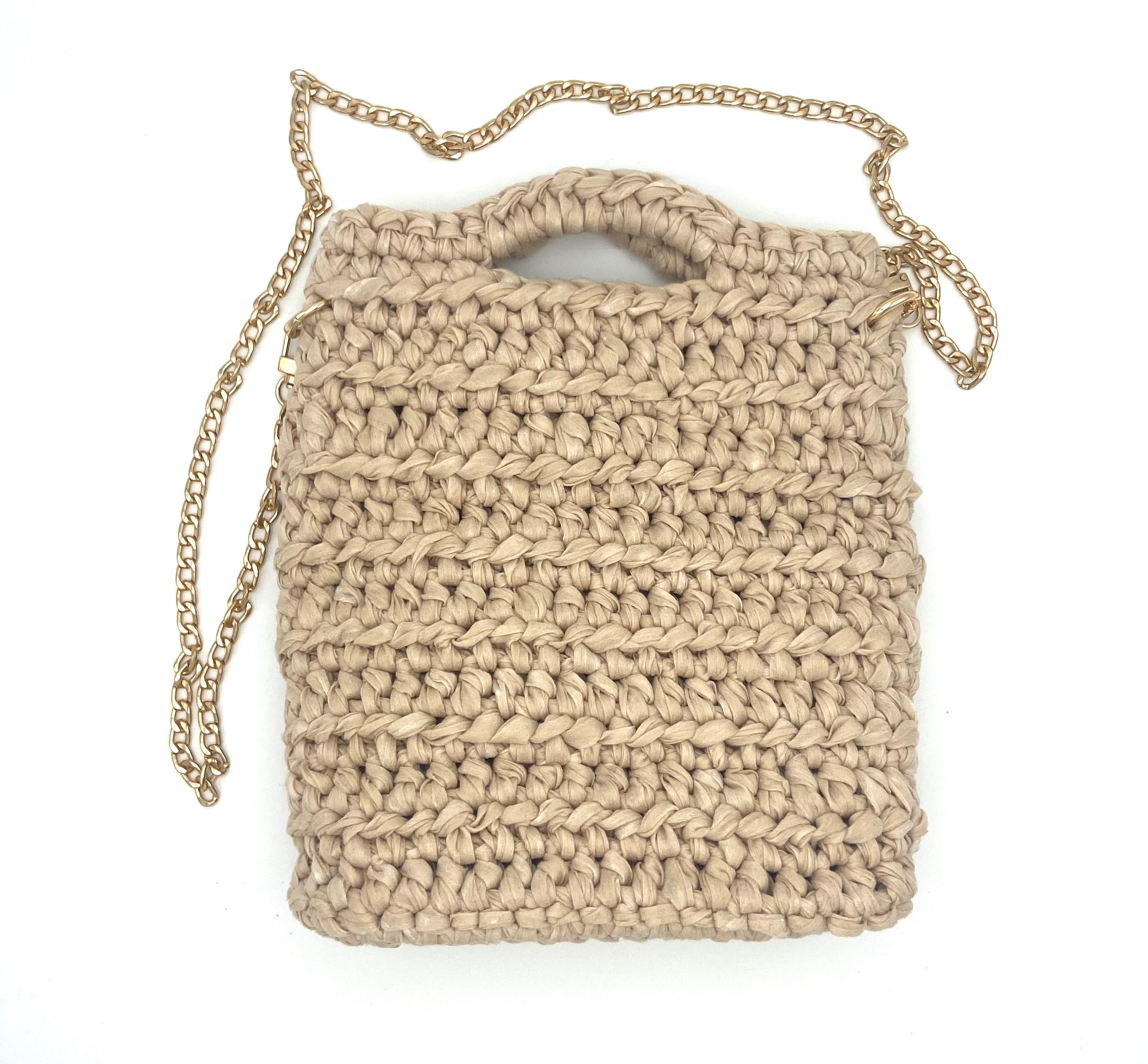 Sac Calvi en crochet beige