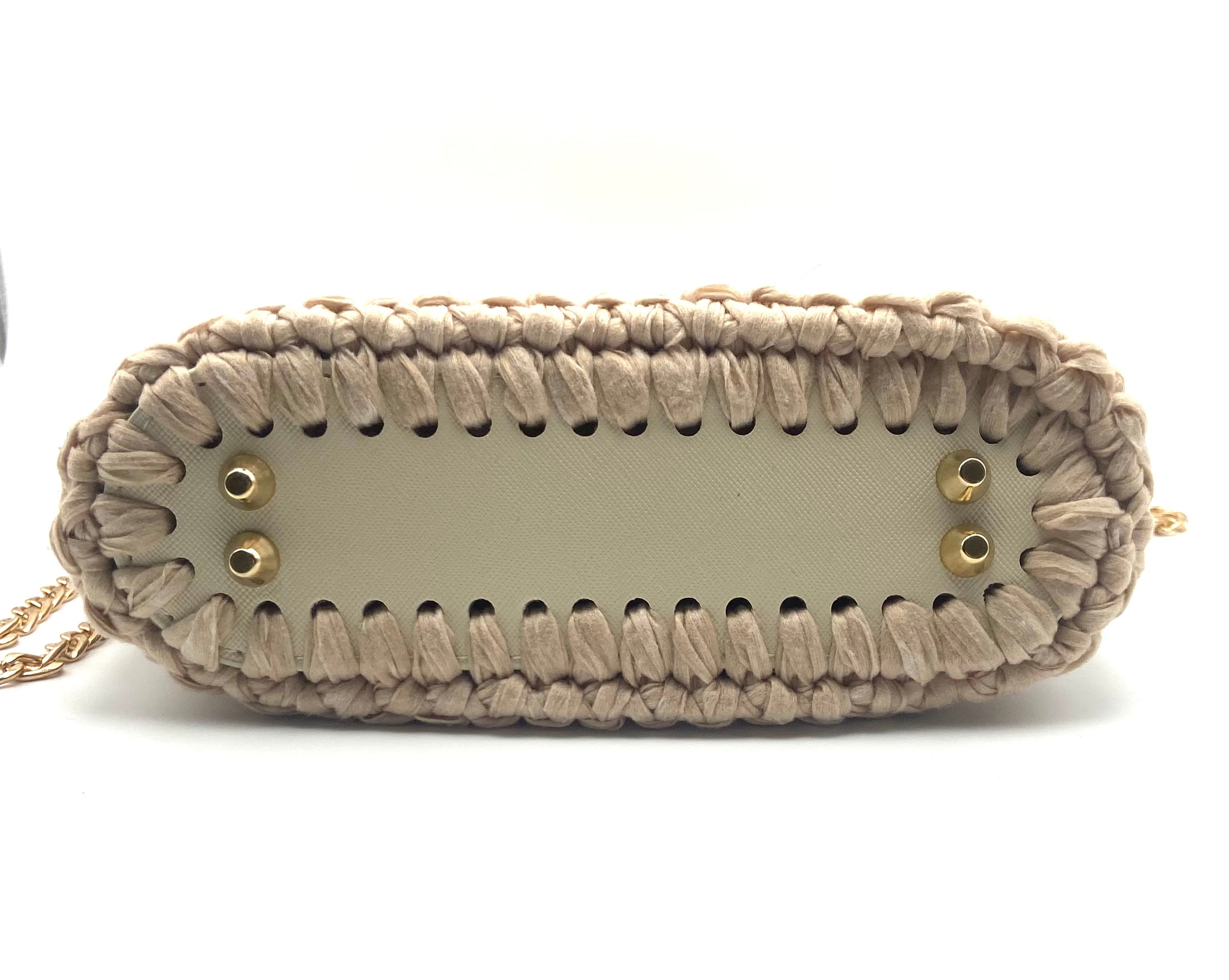 Sac Calvi en crochet beige