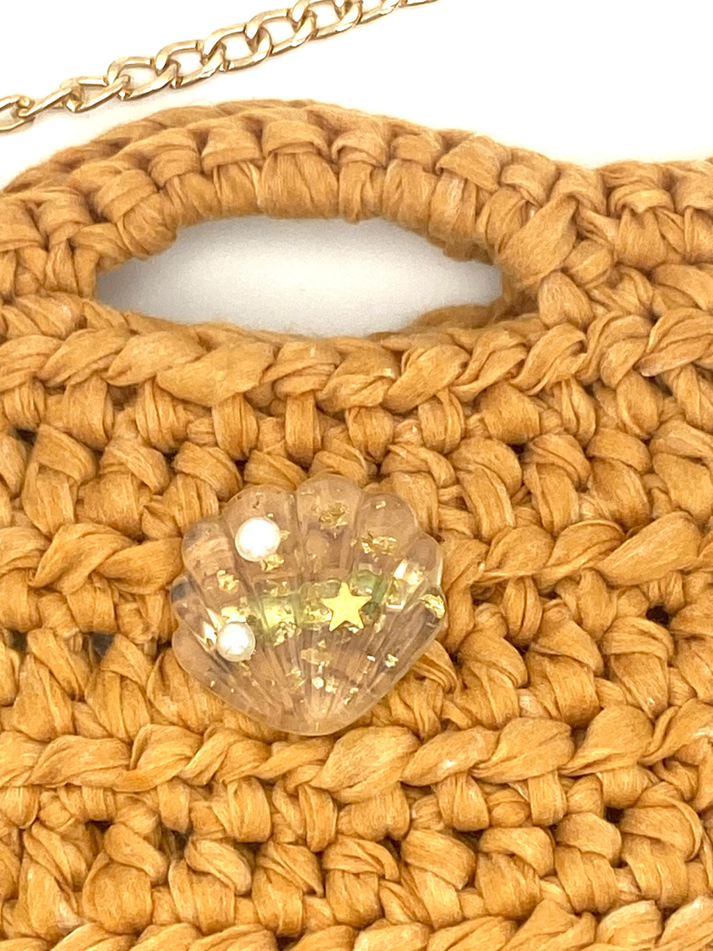 Sac Calvi en crochet curry