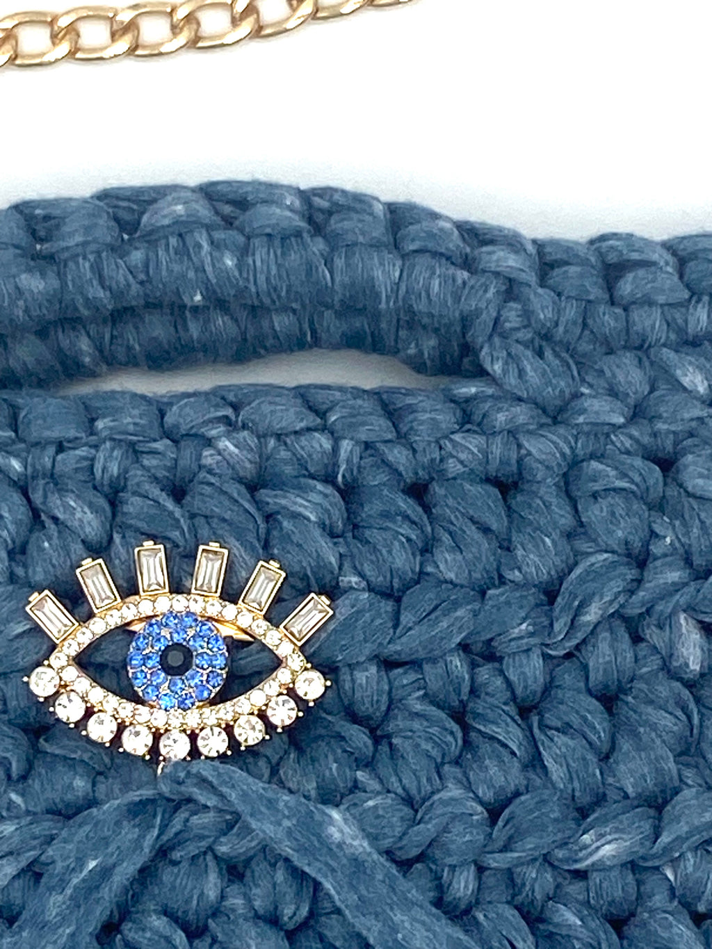 Sac Calvi en crochet jean délavé