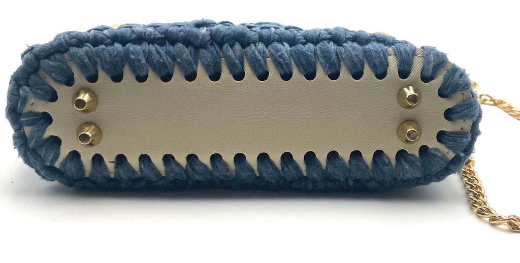 Sac Calvi en crochet jean délavé