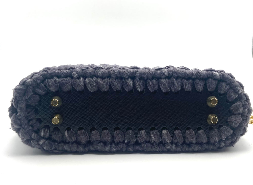 Sac Calvi en crochet noir délavé