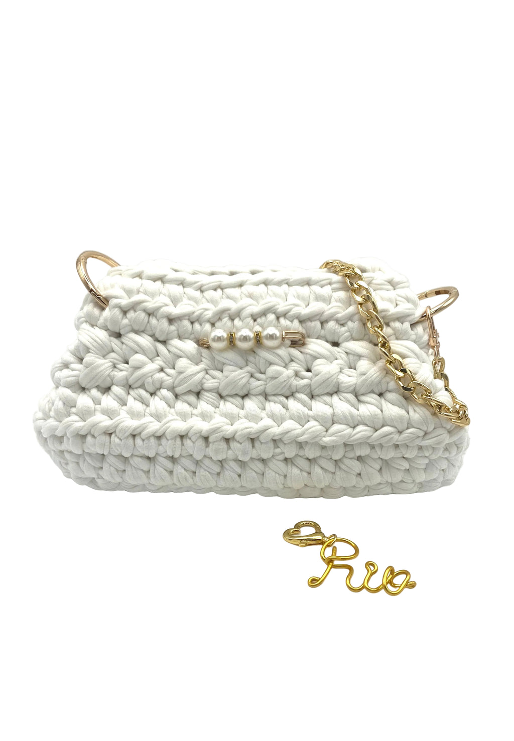 Sac Rio en crochet blanc