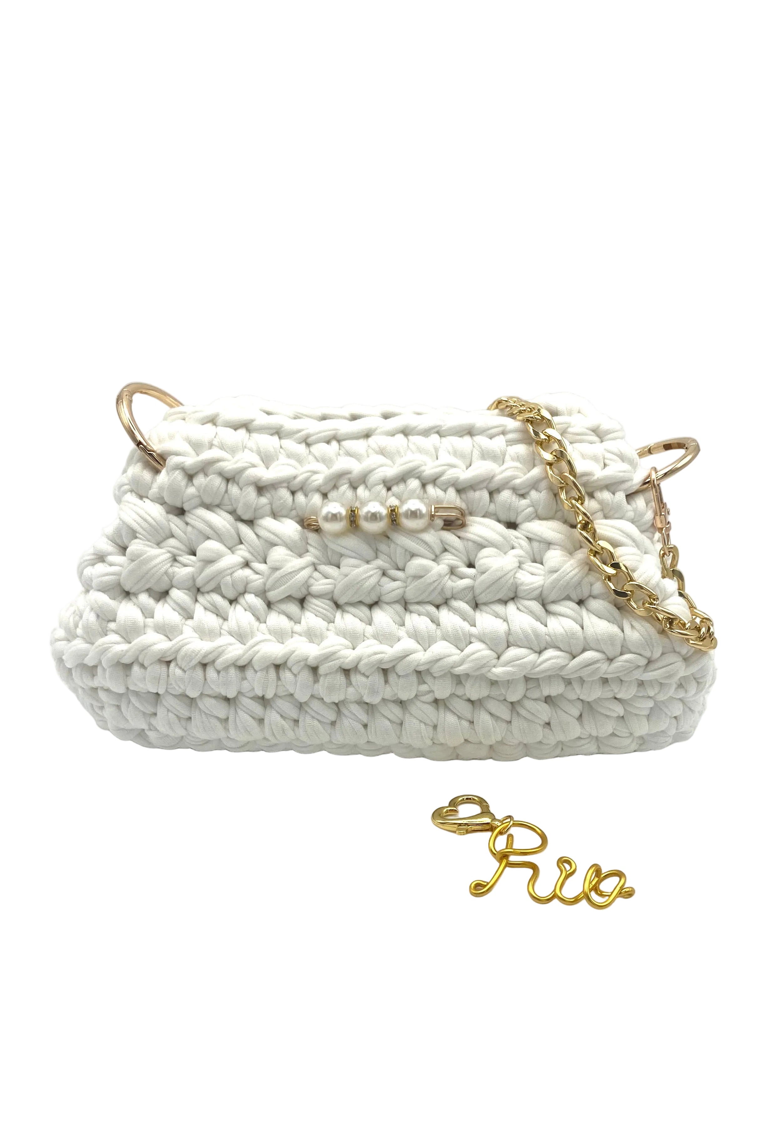 Sac Rio en crochet blanc