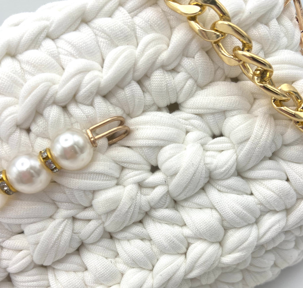 Sac Rio en crochet blanc