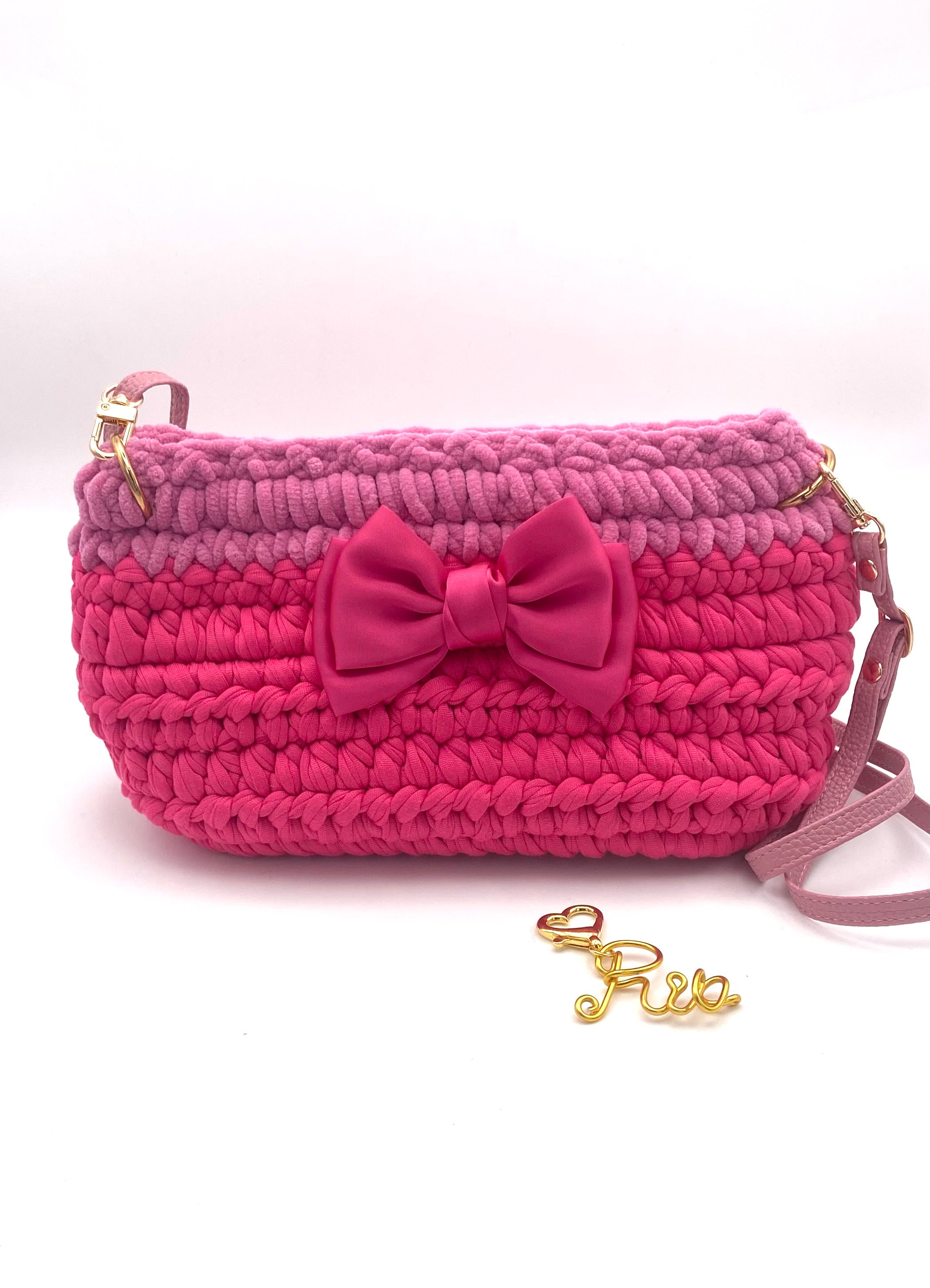 Sac Rio en crochet fuchsia