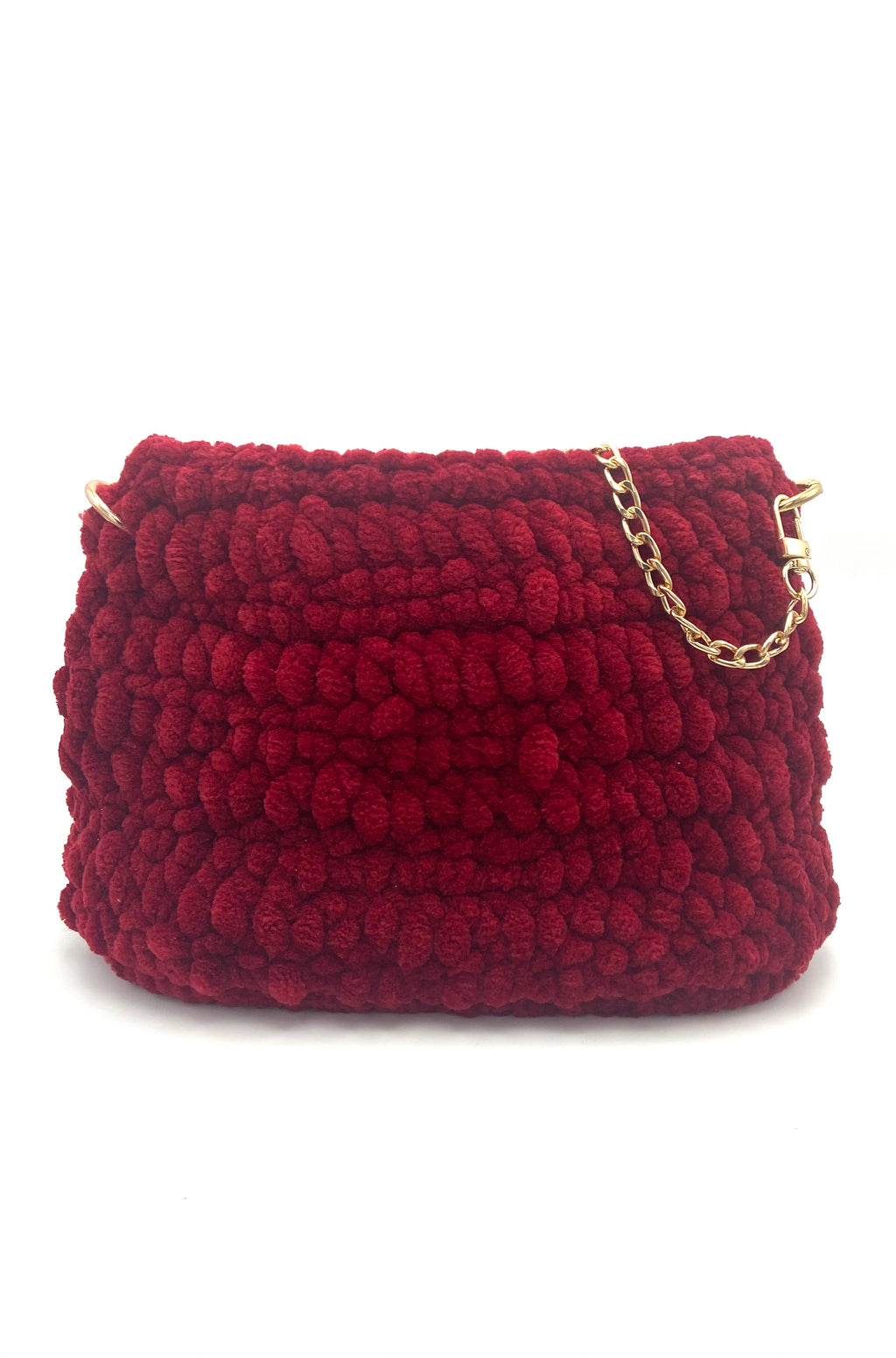 Sac Rio en crochet velours rouge