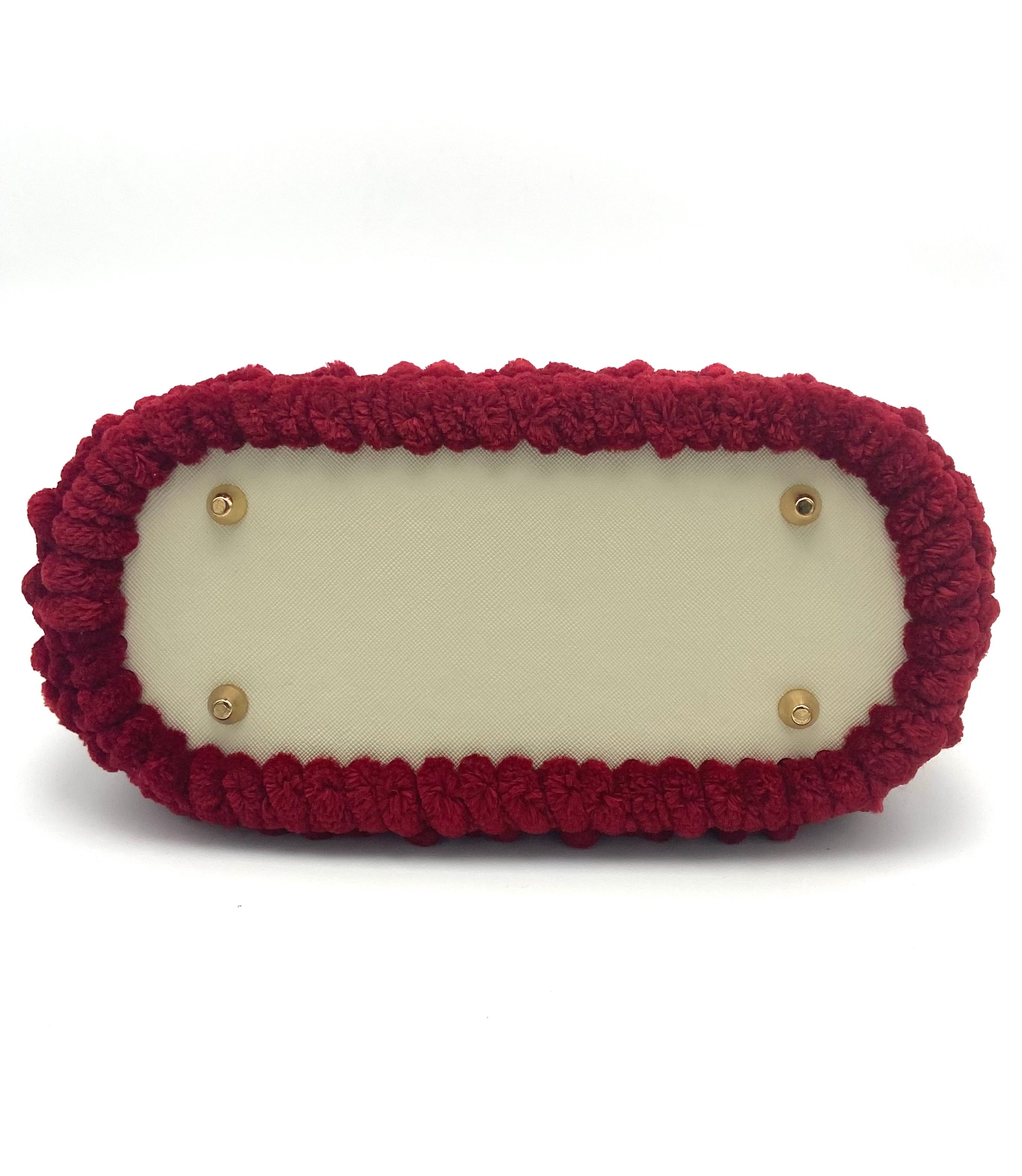 Sac Rio en crochet velours rouge