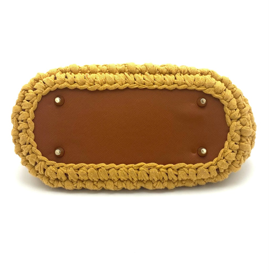 Sac Rio en crochet safran