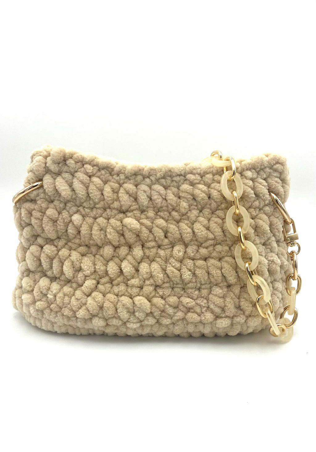 Sac Rio en velours crème