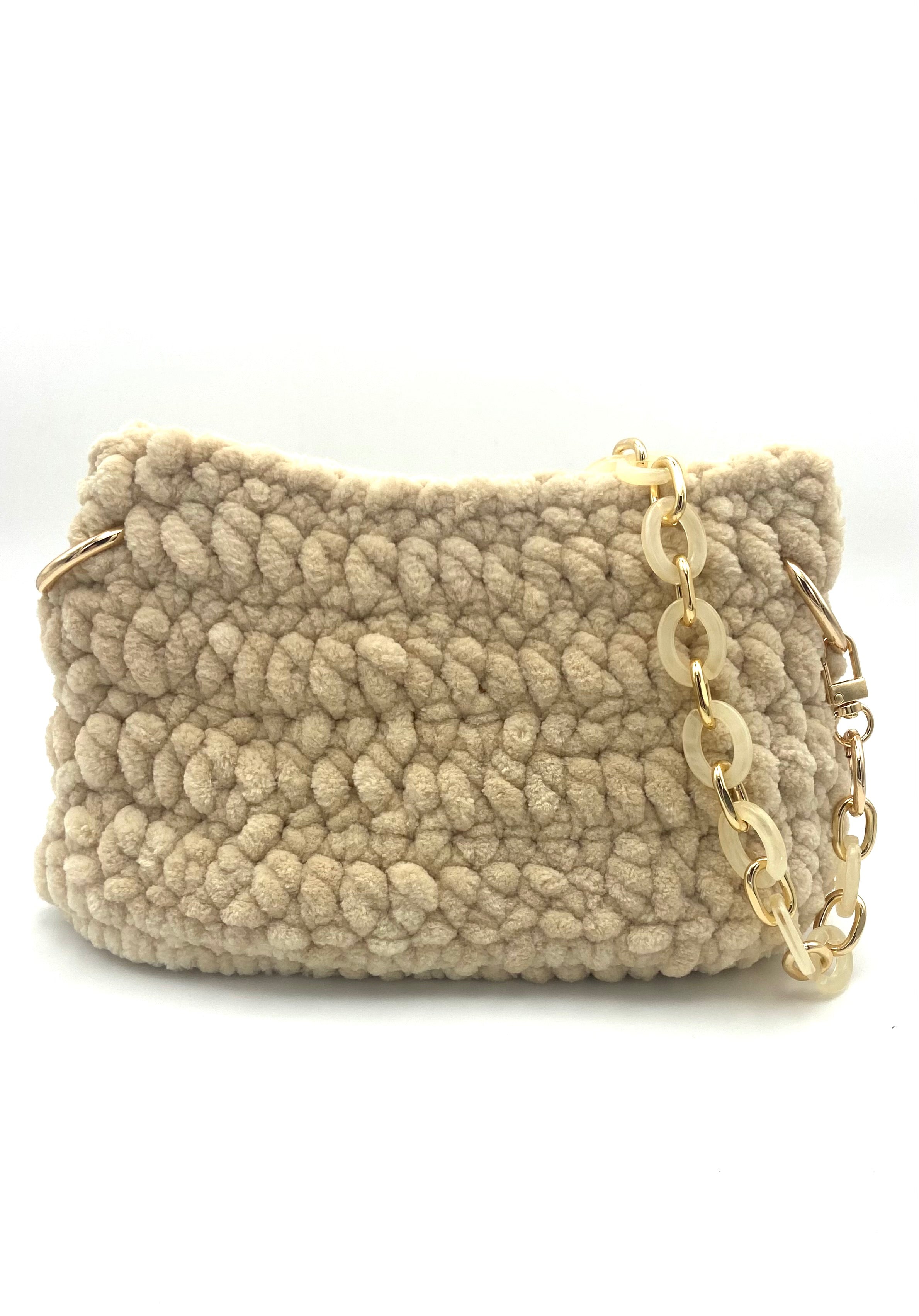 Sac Rio en velours crème