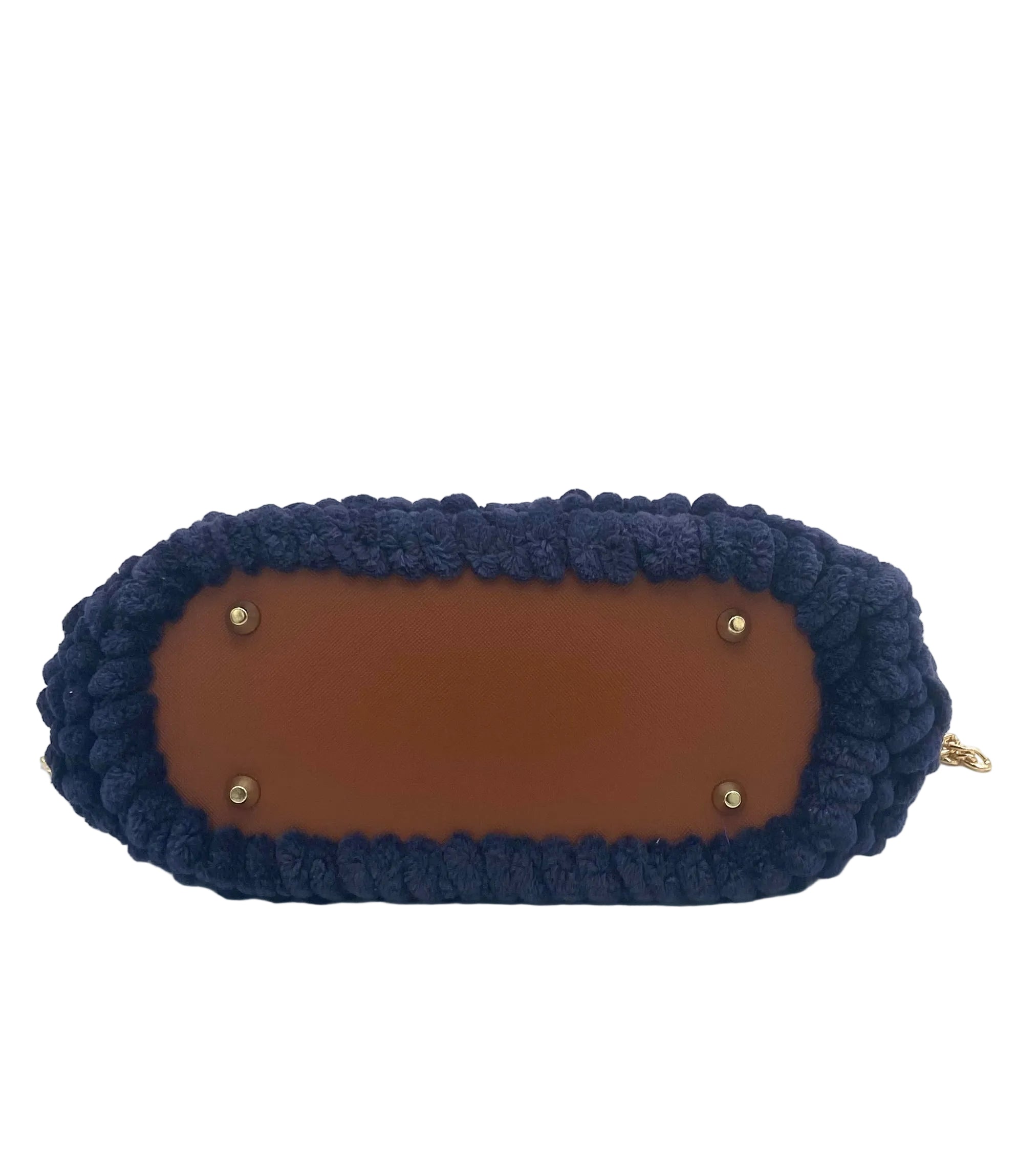 Sac Rio en crochet velours marine