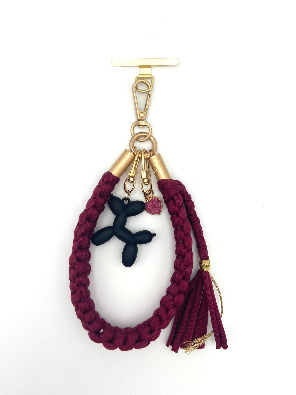 Grigri Tokyo en macramé bordeaux