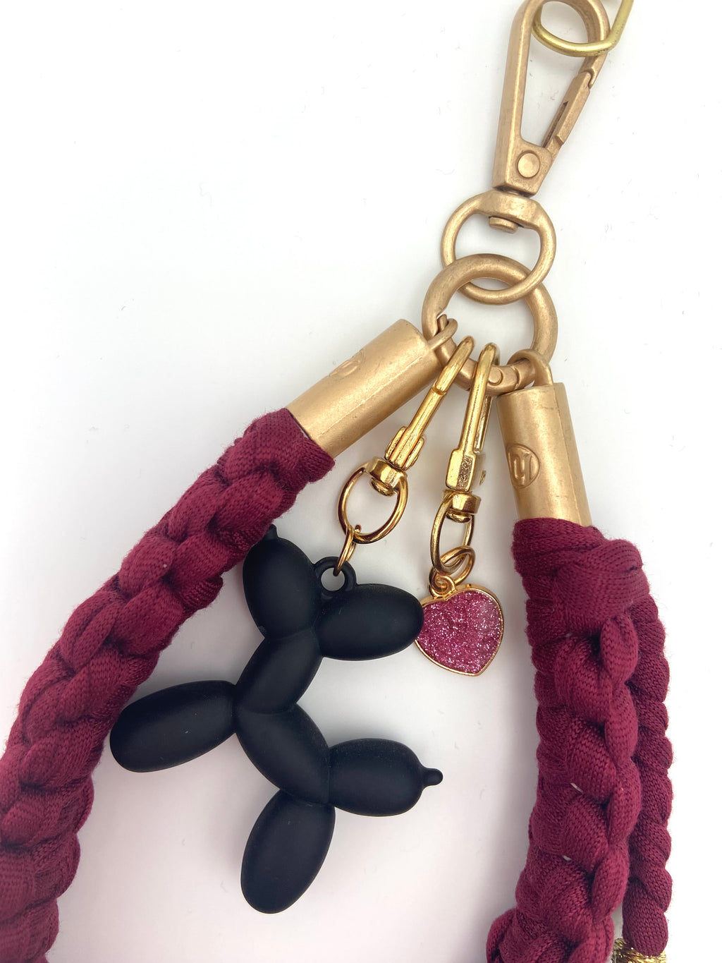 Grigri Tokyo en macramé bordeaux