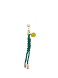 Porte clés et accessoire de sac ou téléphone smiley en paracorde verte