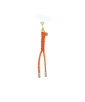 Porte clés et accessoire de sac ou téléphone coeur en paracorde orange