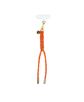 Porte clés et accessoire de sac ou téléphone coeur en paracorde orange