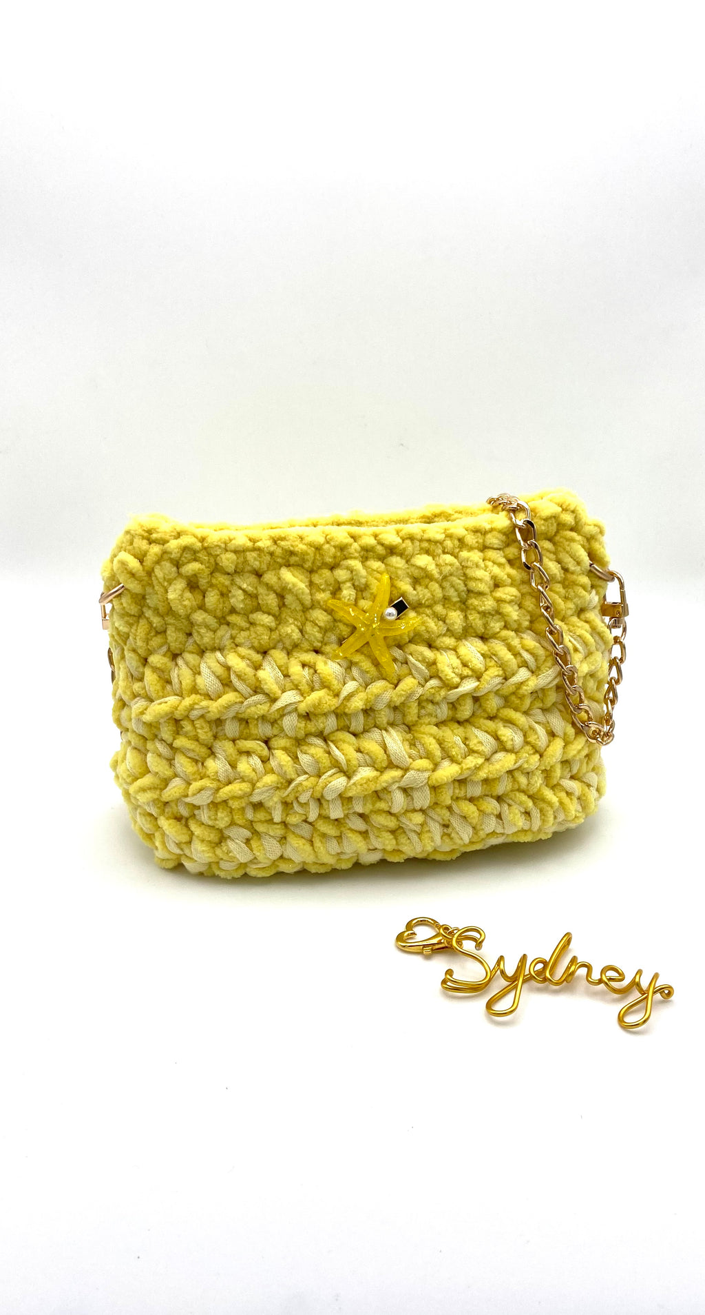 Sac Sydney en crochet jaune